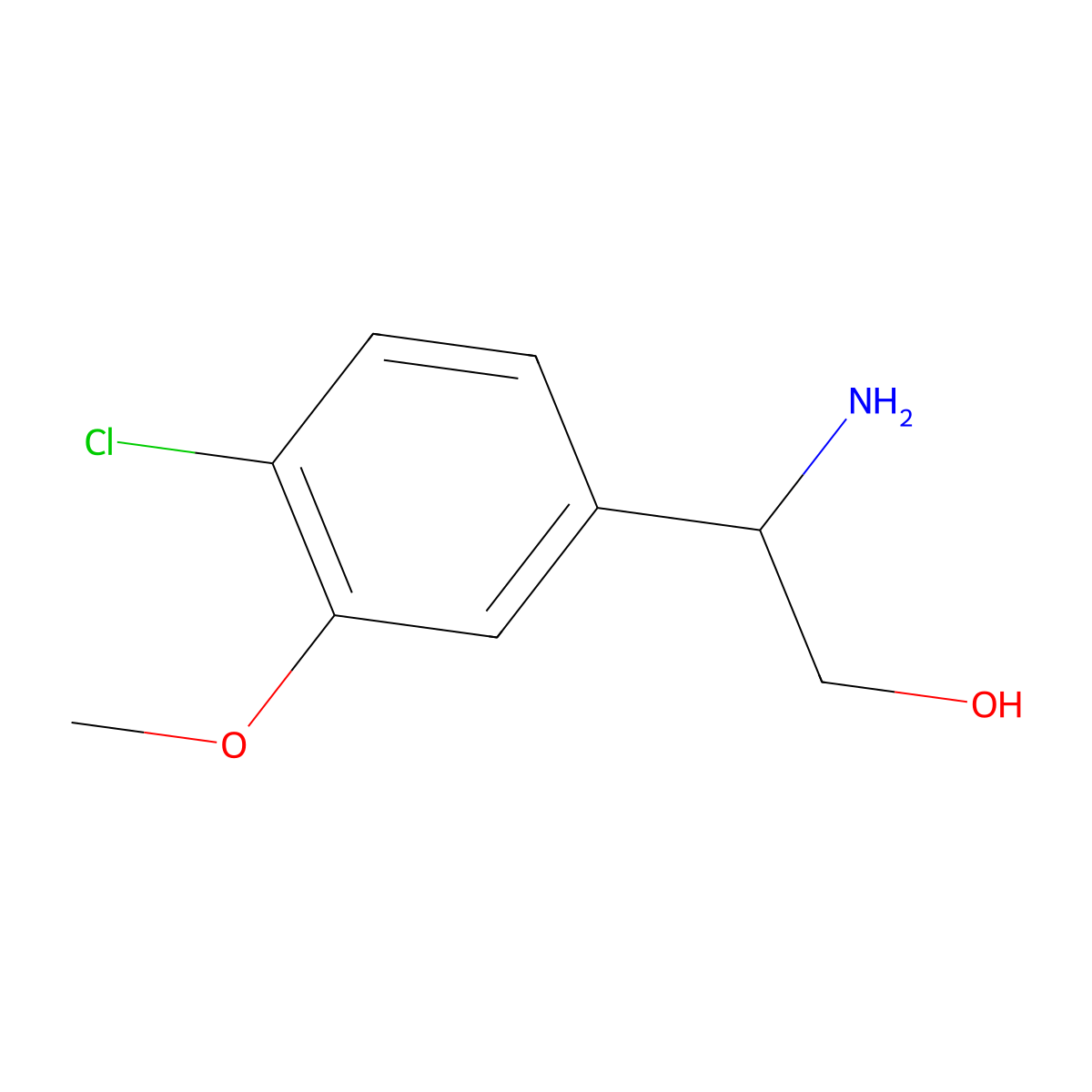 (S)-2-Amino-2-(4-chloro-3-methoxyphenyl)ethan-1-ol molecular structure, CAS 1270120-97-2