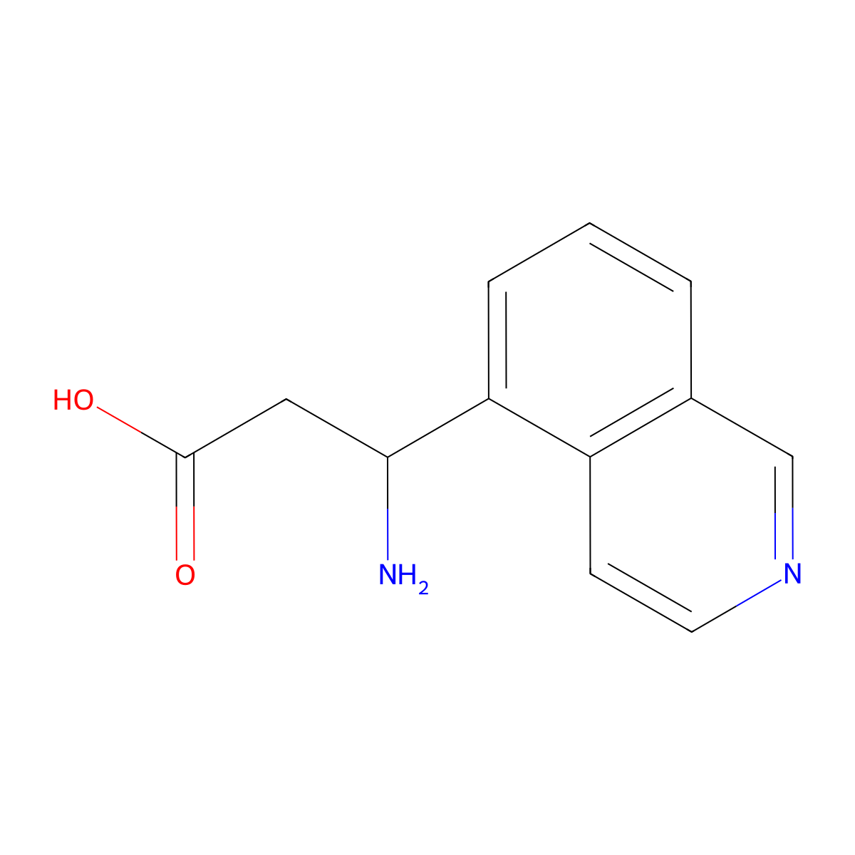 (3R)-3-Amino-3-(5-isoquinolyl)propanoic acid molecular structure, CAS 1270123-00-6