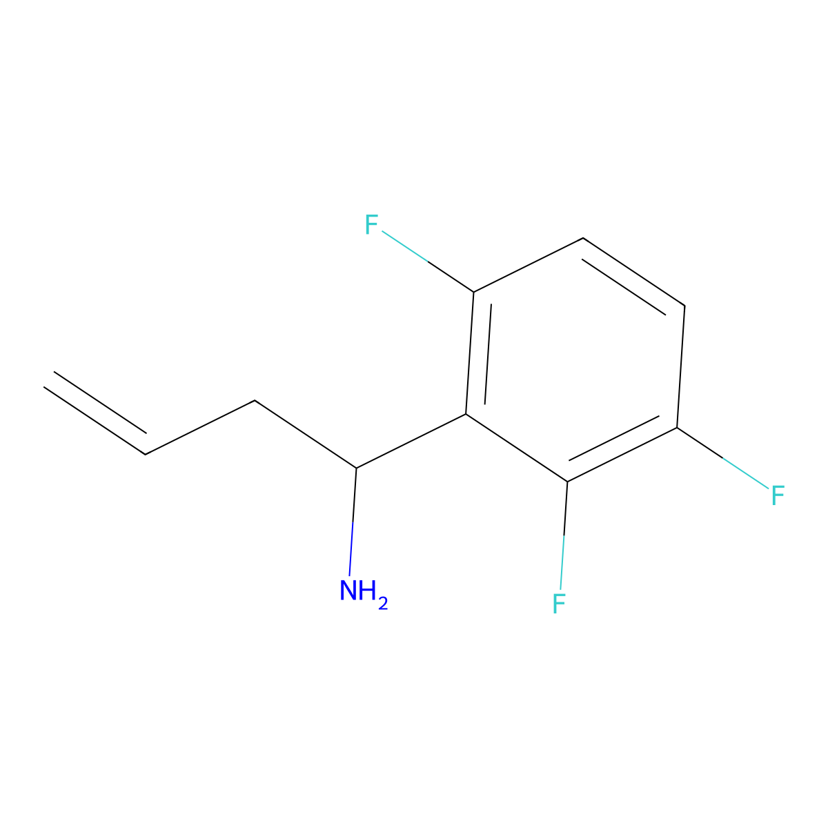 (S)-1-(2,3,6-Trifluorophenyl)but-3-EN-1-amine molecular structure, CAS 1270124-31-6