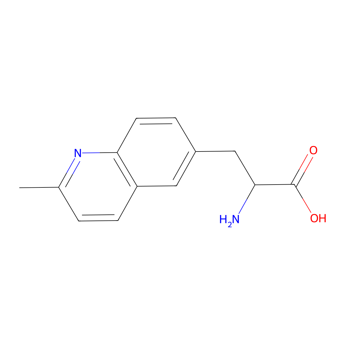(2R)-2-amino-3-(2-methylquinolin-6-yl)propanoic acid molecular structure, CAS 1270135-41-5