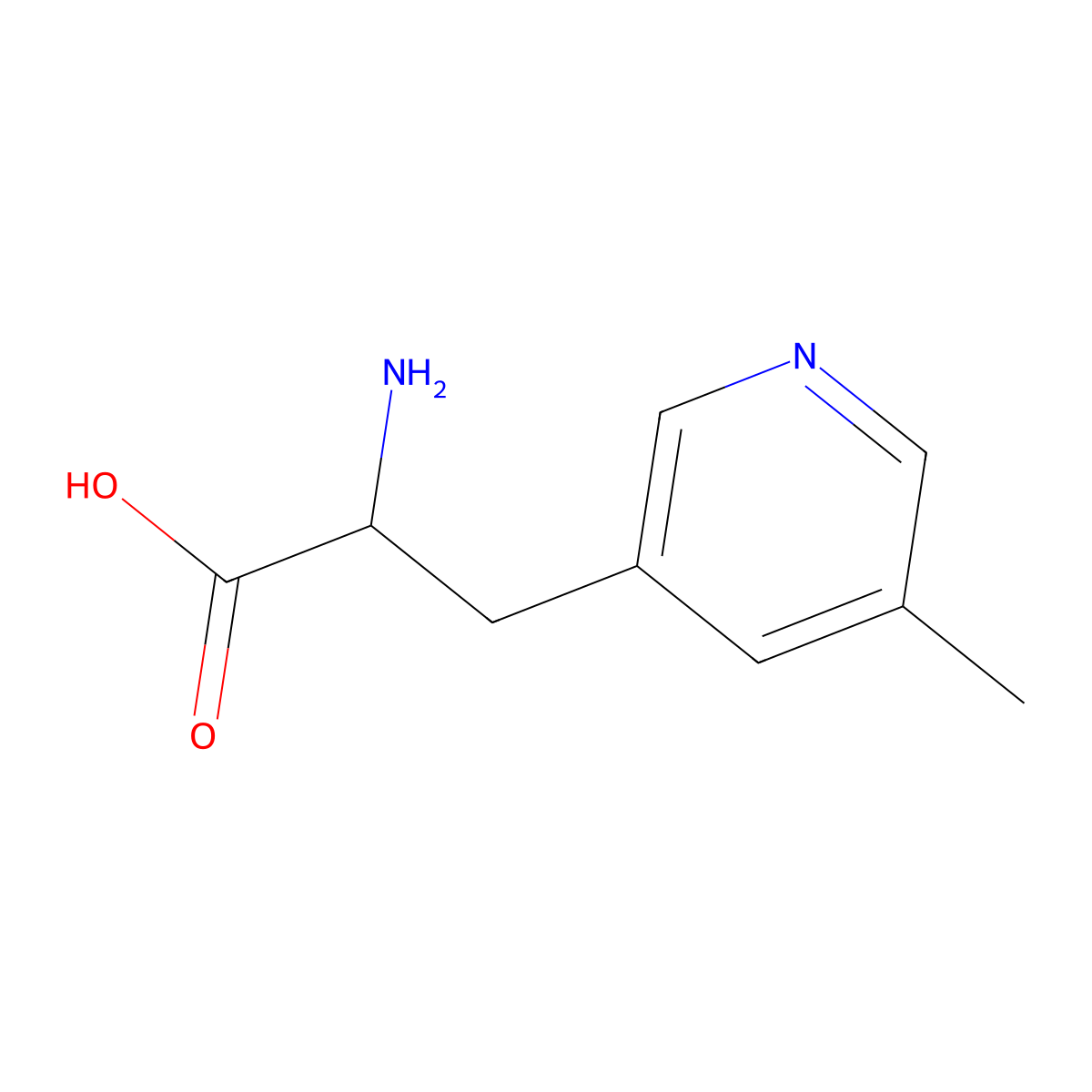 (2R)-2-amino-3-(5-methylpyridin-3-yl)propanoic acid molecular structure, CAS 1270136-47-4