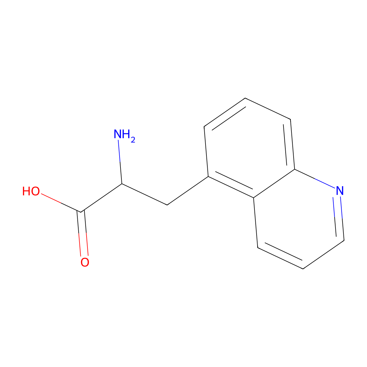 (S)-2-Amino-3-(quinolin-5-yl)propanoic acid molecular structure, CAS 1270137-37-5