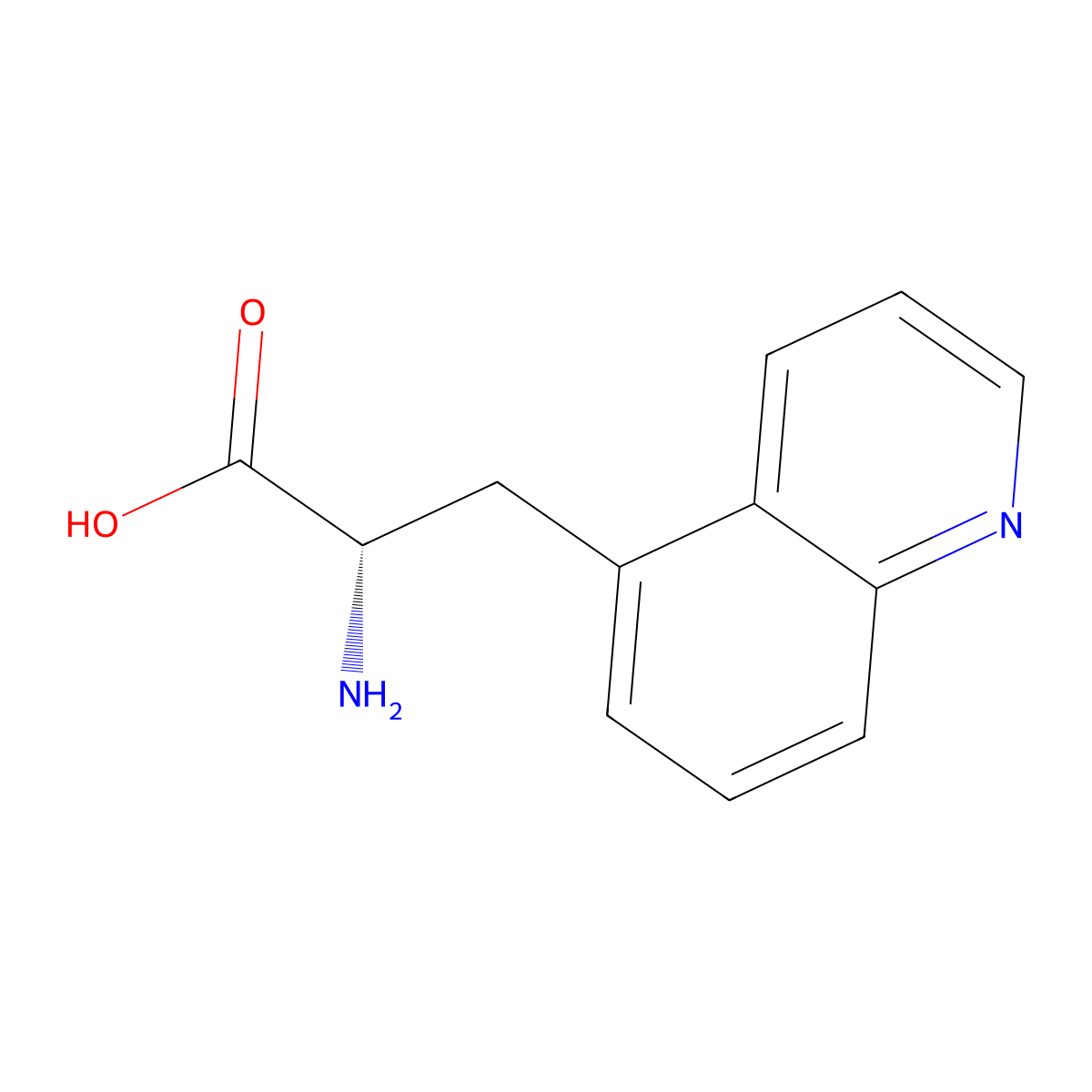 (S)-2-Amino-3-(quinolin-5-yl)propanoic acid molecular structure, CAS 1270137-37-5