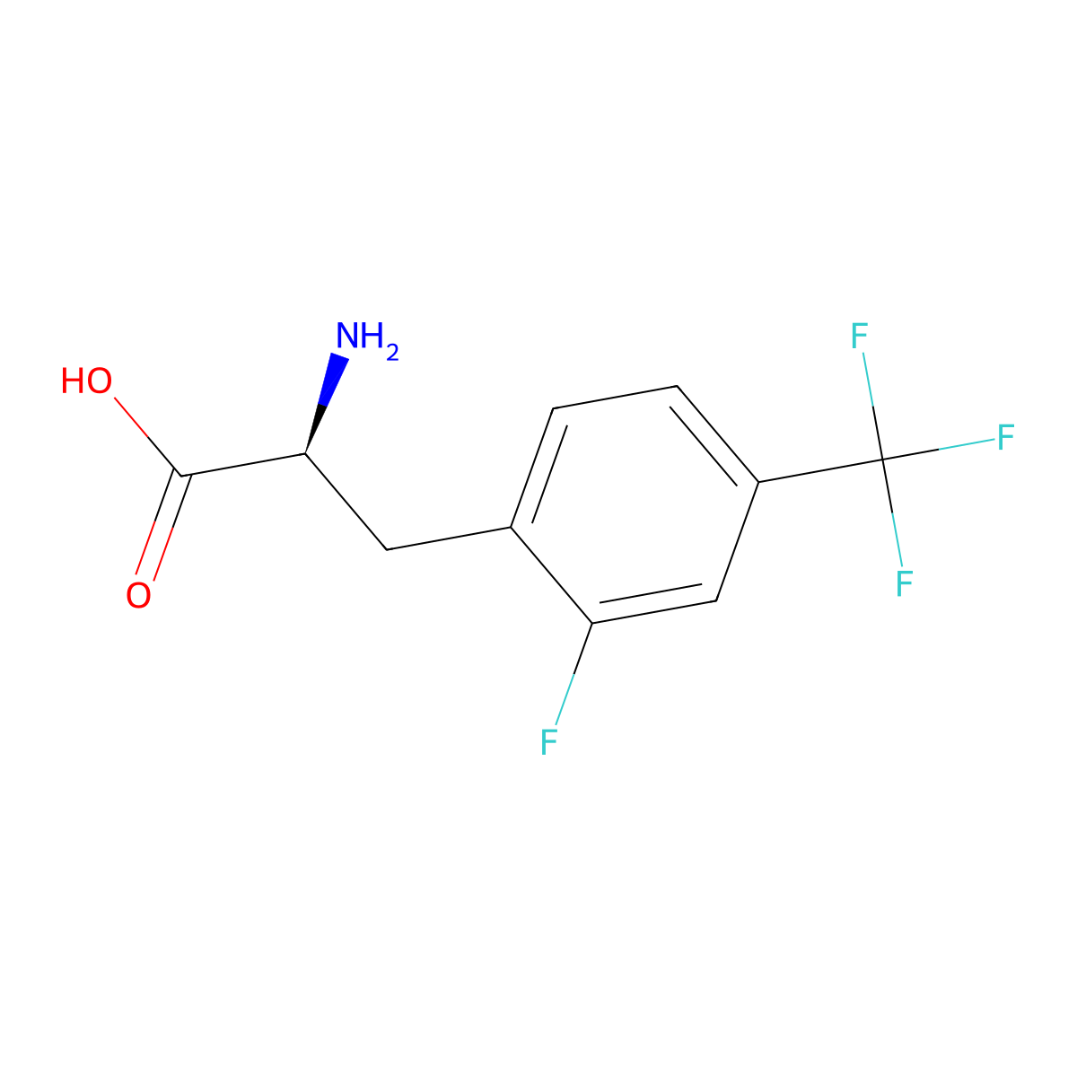(S)-2-Amino-3-(2-fluoro-4-(trifluoromethyl)phenyl)propanoic acid molecular structure, CAS 1270137-96-6