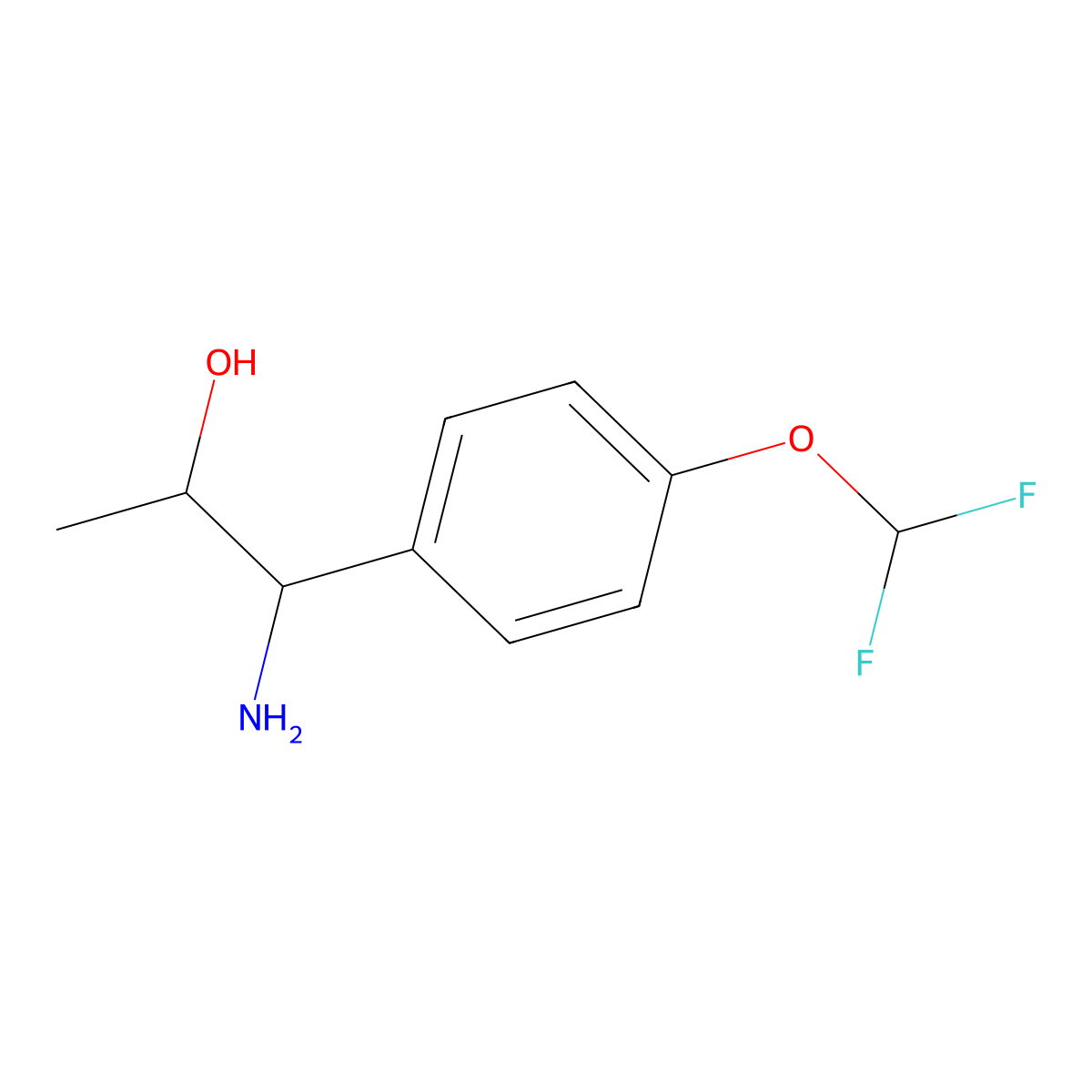(1R,2S)-1-Amino-1-[4-(difluoromethoxy)phenyl]propan-2-OL molecular structure, CAS 1270138-52-7