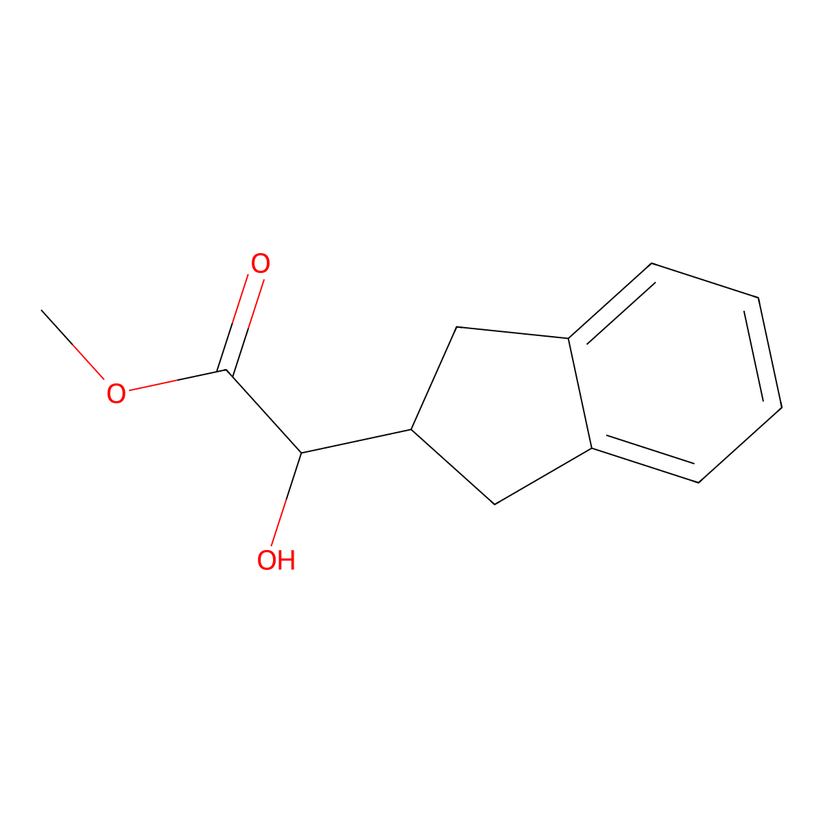 methyl 2-(2,3-dihydro-1H-inden-2-yl)-2-hydroxyacetate molecular structure, CAS 127014-75-9