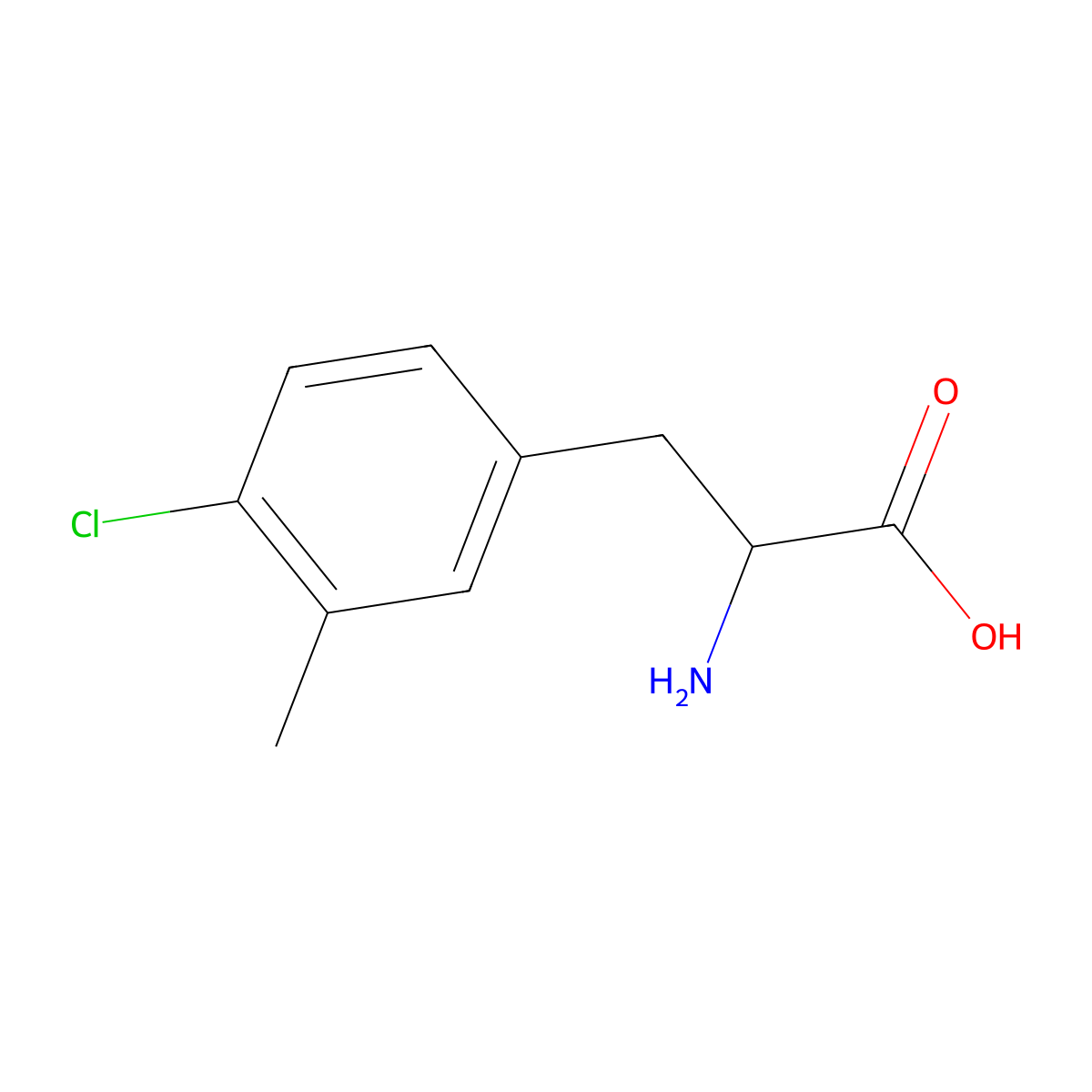 (2S)-2-amino-3-(4-chloro-3-methylphenyl)propanoic acid molecular structure, CAS 1270140-79-8