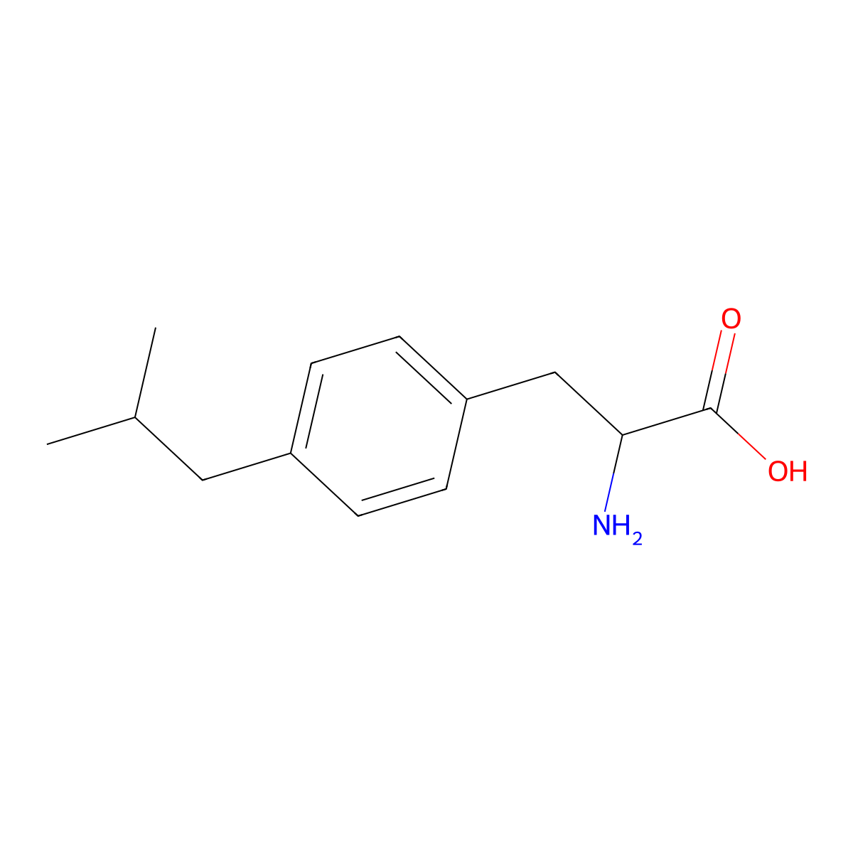 4-Isobutyl-L-phenylalanine (H-L-Phe(4-iBu)-OH) molecular structure, CAS 1270141-35-9