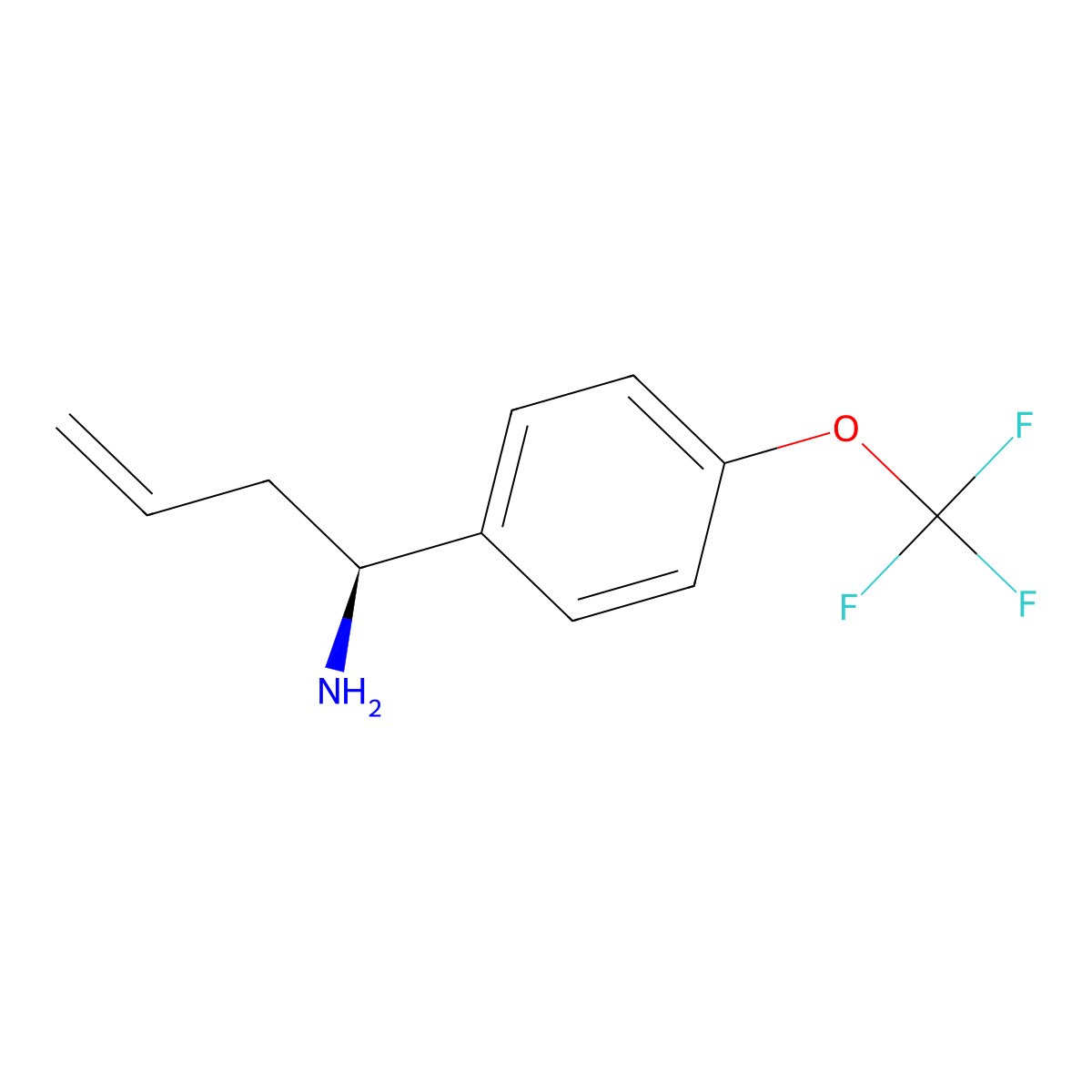 (S)-1-(4-(Trifluoromethoxy)phenyl)but-3-en-1-amine molecular structure, CAS 1270144-99-4