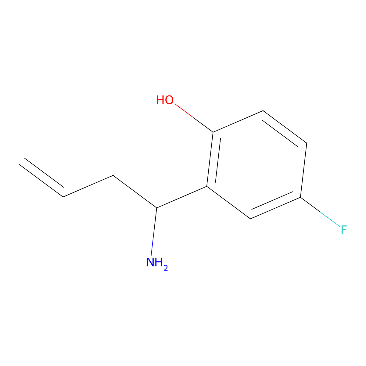 (S)-2-(1-Aminobut-3-EN-1-YL)-4-fluorophenol hydrochloride molecular structure, CAS 1270148-40-7