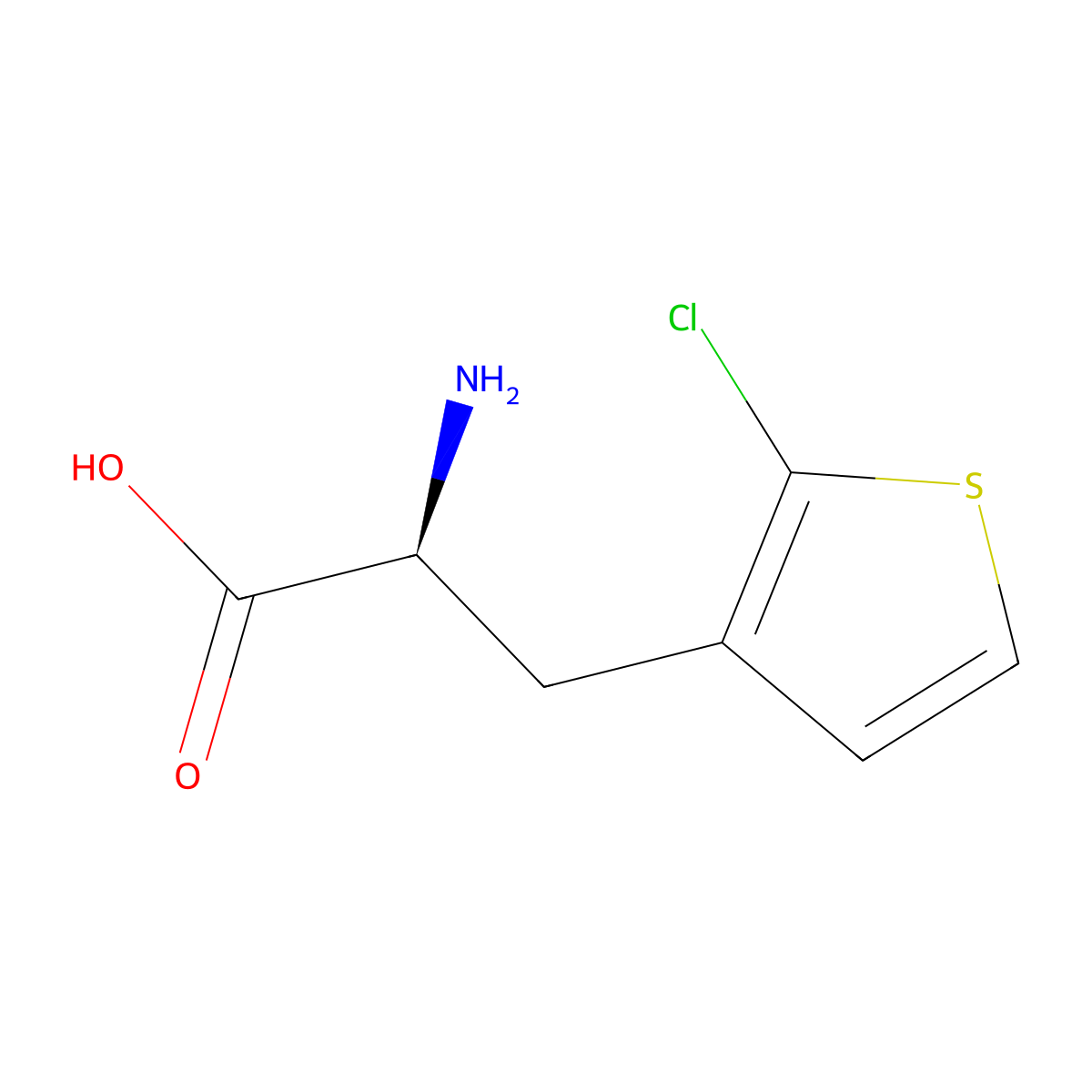 (2S)-2-Amino-3-(2-chlorothiophen-3-YL)propanoic acid molecular structure, CAS 1270149-80-8