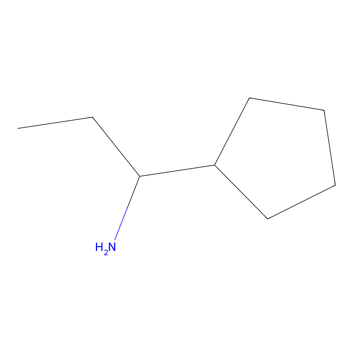 (1R)-1-cyclopentylpropan-1-amine molecular structure, CAS 1270150-25-8