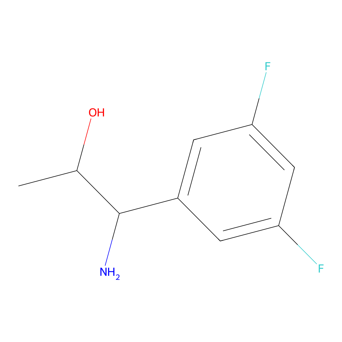 (1R,2S)-1-amino-1-(3,5-difluorophenyl)propan-2-ol molecular structure, CAS 1270151-84-2