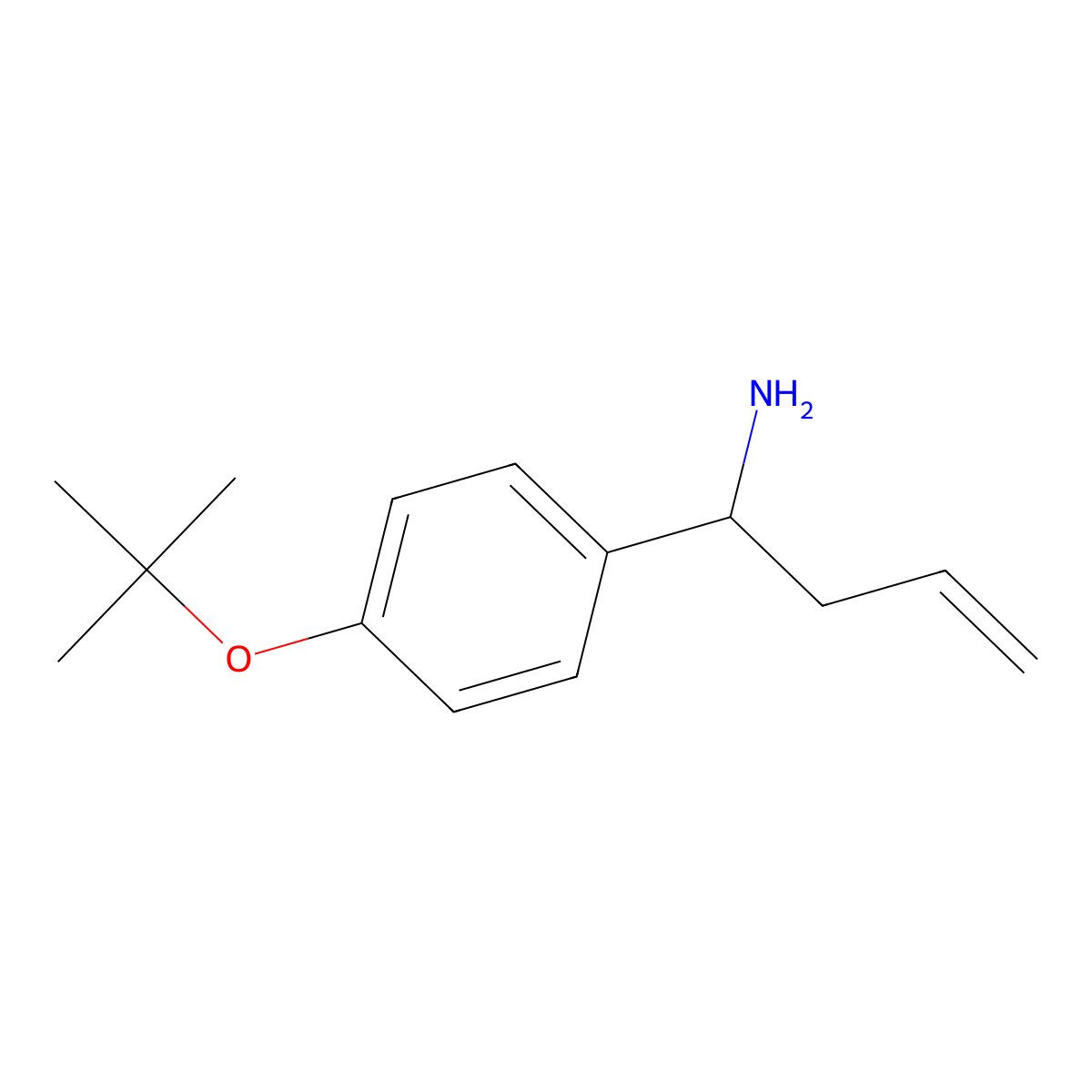 (S)-1-(4-(tert-Butoxy)phenyl)but-3-en-1-amine molecular structure, CAS 1270154-11-4