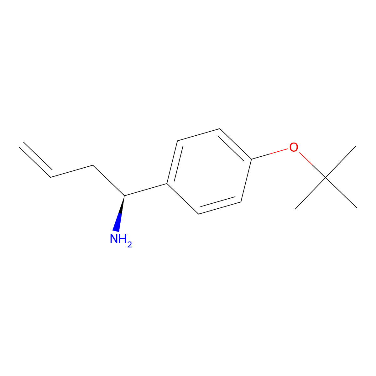 (S)-1-(4-(tert-Butoxy)phenyl)but-3-en-1-amine molecular structure, CAS 1270154-11-4