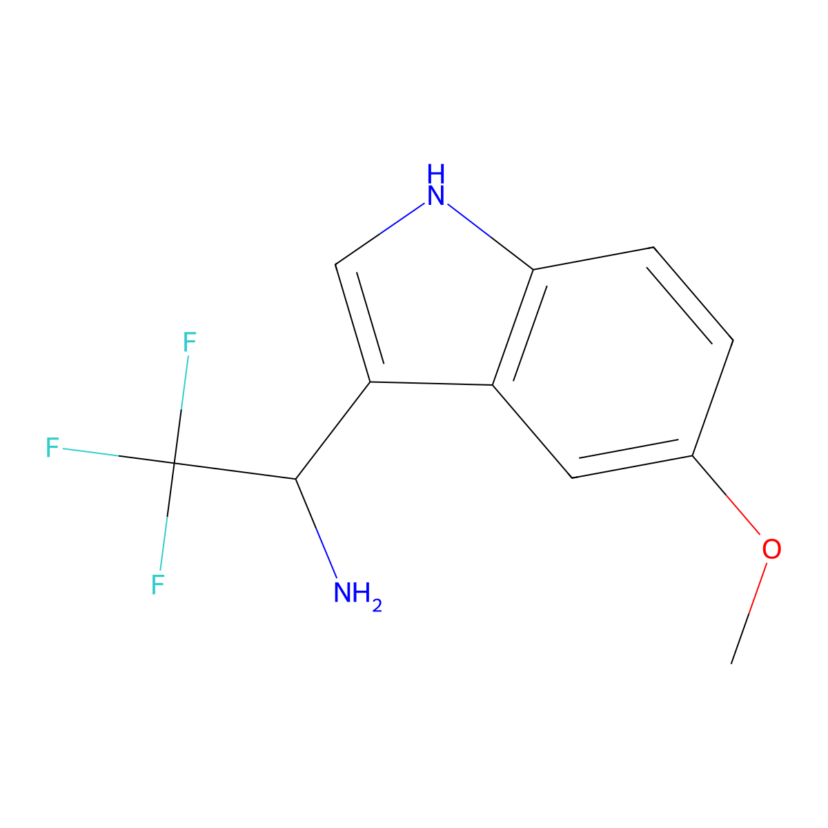 (S)-2,2,2-Trifluoro-1-(5-methoxy-1H-indol-3-YL)ethan-1-amine molecular structure, CAS 1270161-40-4