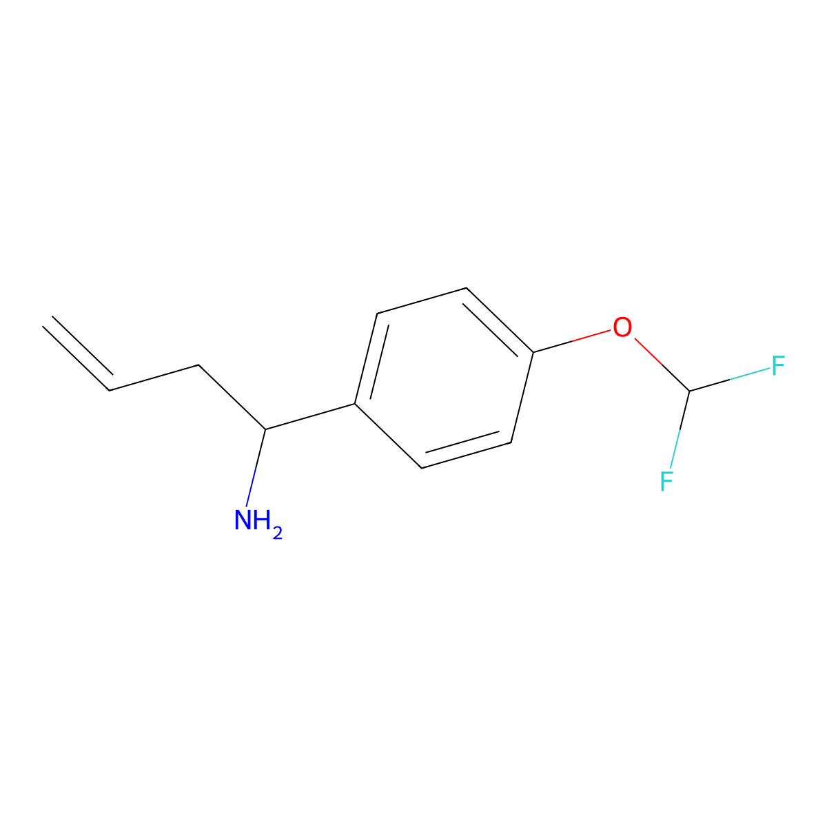 (1S)-1-[4-(Difluoromethoxy)phenyl]but-3-en-1-amine molecular structure, CAS 1270161-87-9