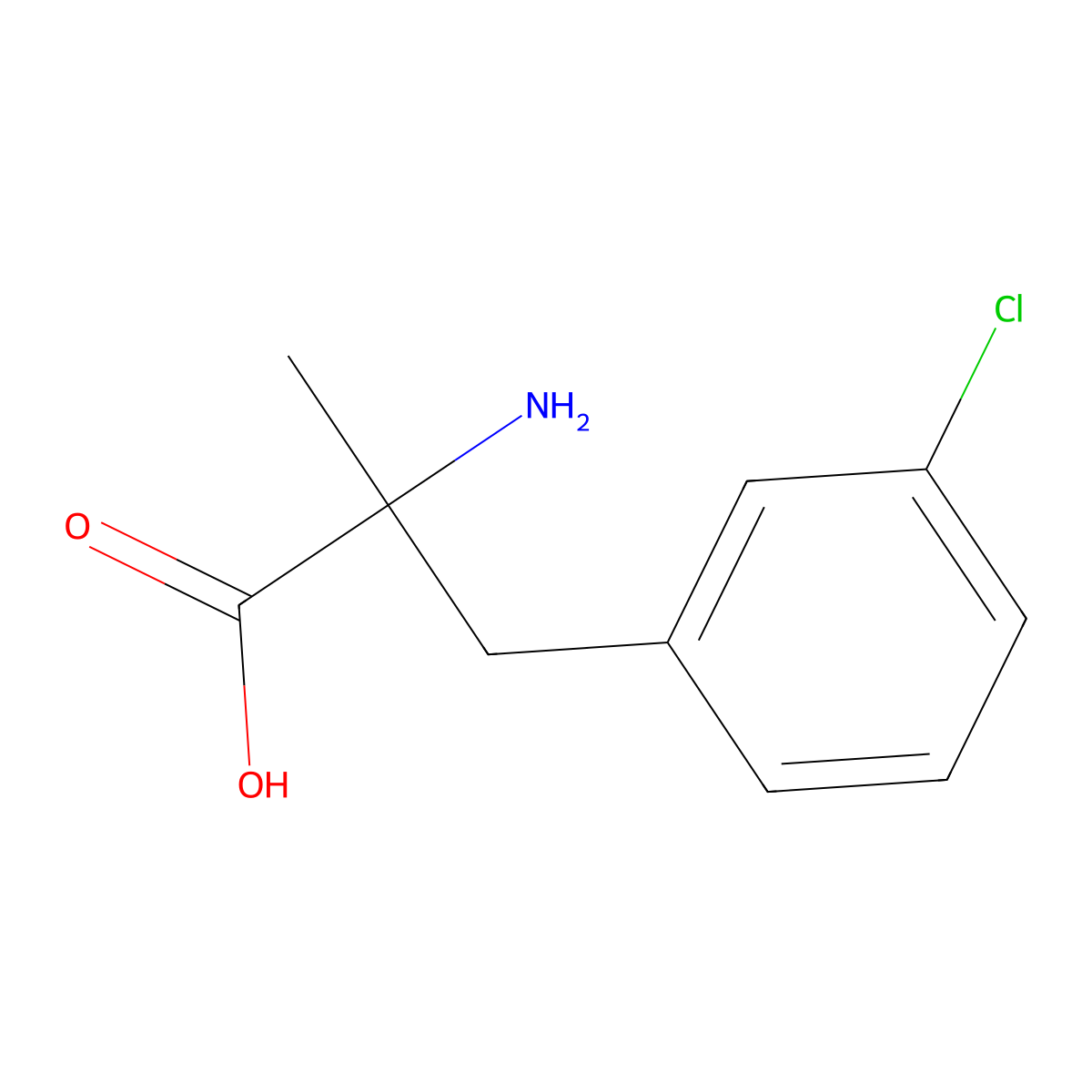 3-Chloro-alpha-methyl-l-phenylalanine molecular structure, CAS 1270166-30-7