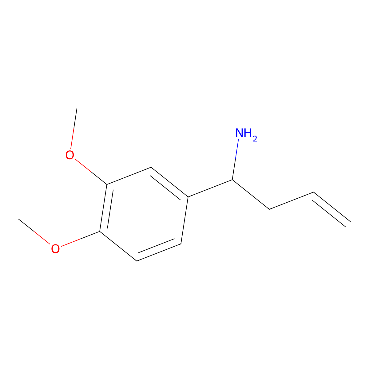 (R)-1-(3,4-Dimethoxyphenyl)but-3-en-1-amine molecular structure, CAS 1270175-06-8
