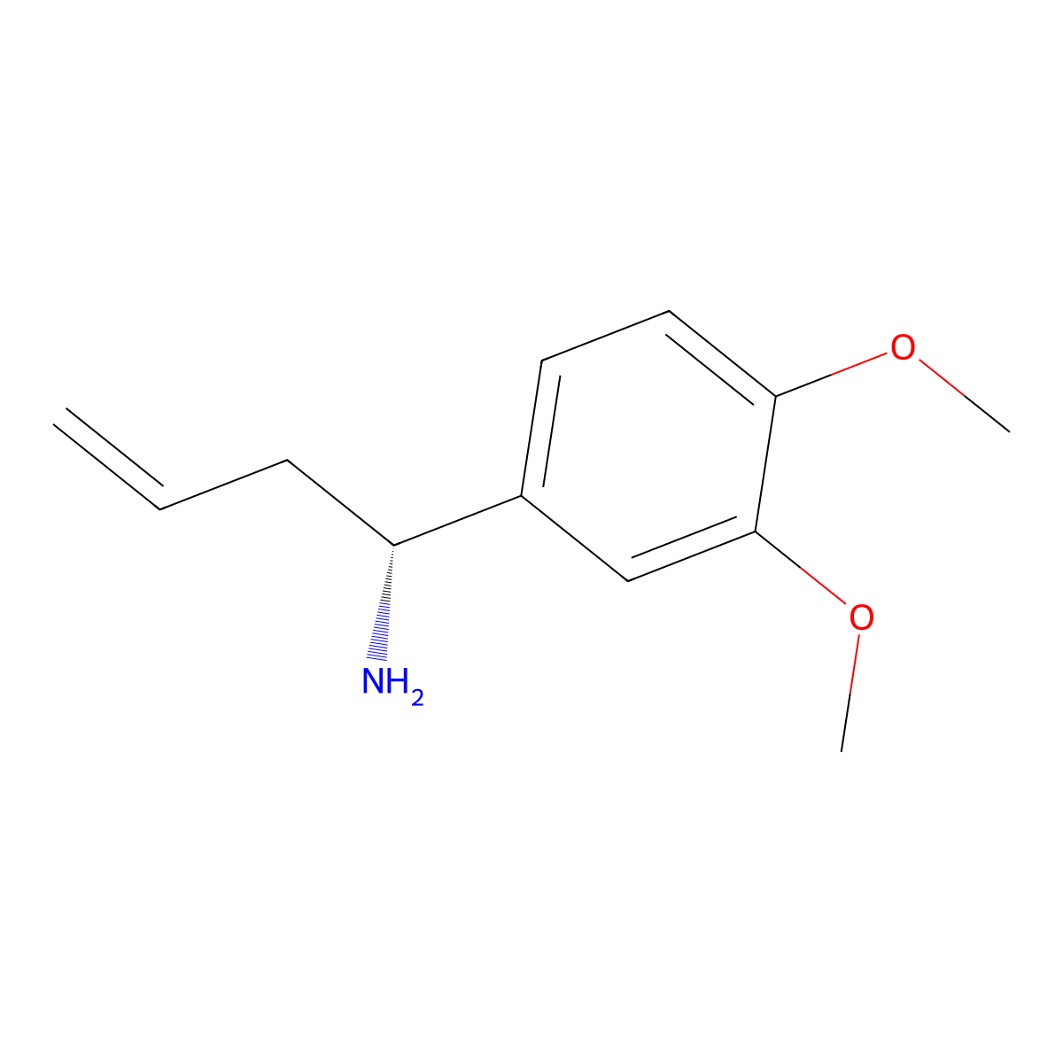 (R)-1-(3,4-Dimethoxyphenyl)but-3-en-1-amine molecular structure, CAS 1270175-06-8