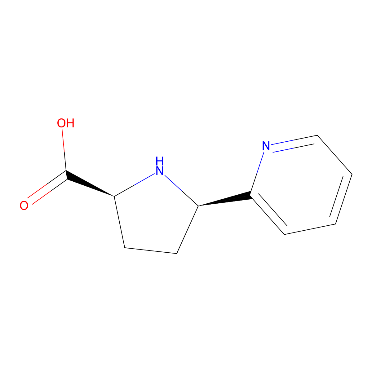 rac-(2R,5S)-5-(pyridin-2-yl)pyrrolidine-2-carboxylic acid molecular structure, CAS 1270175-65-9