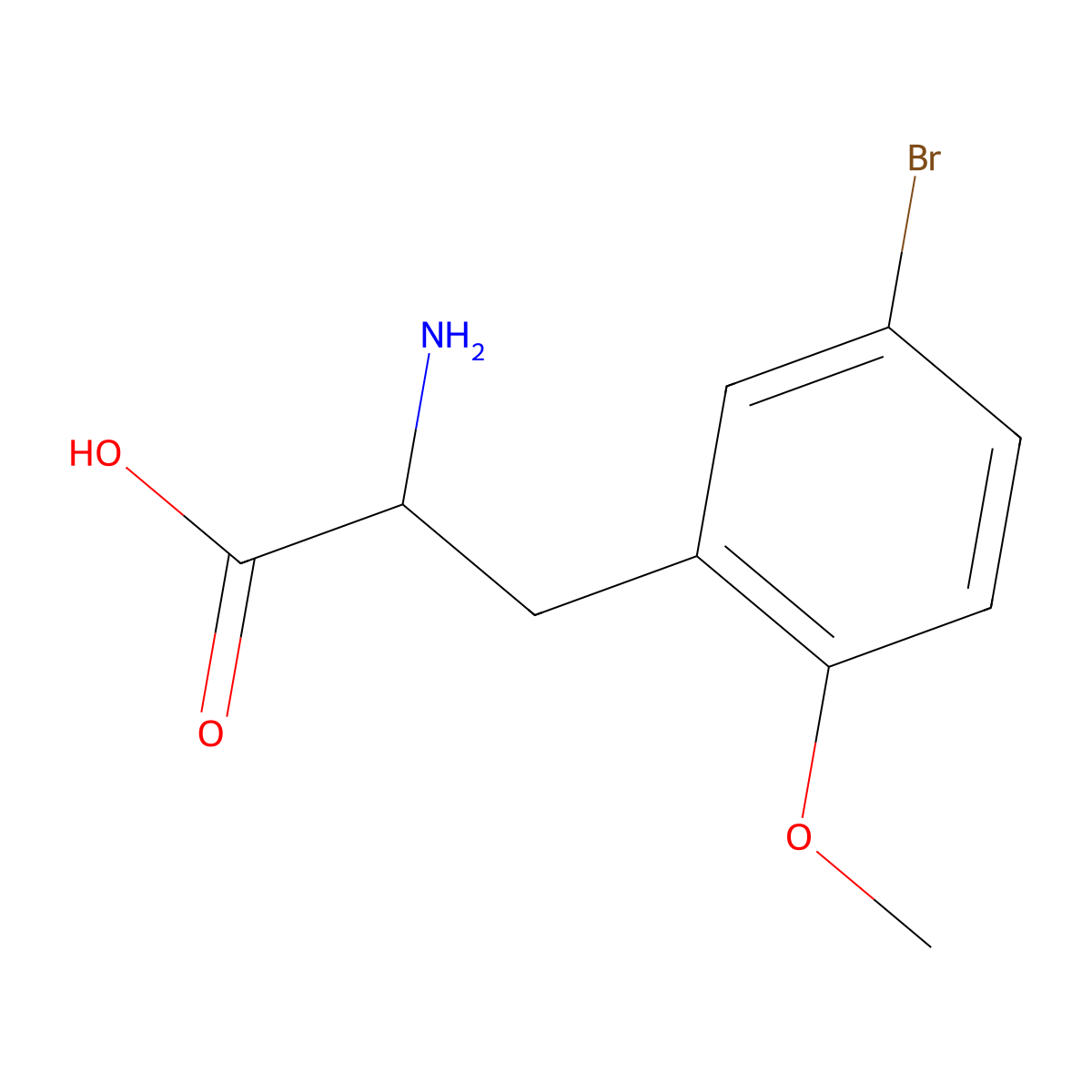 5-Bromo-2-methoxy-D-phenylalanine molecular structure, CAS 1270185-65-3