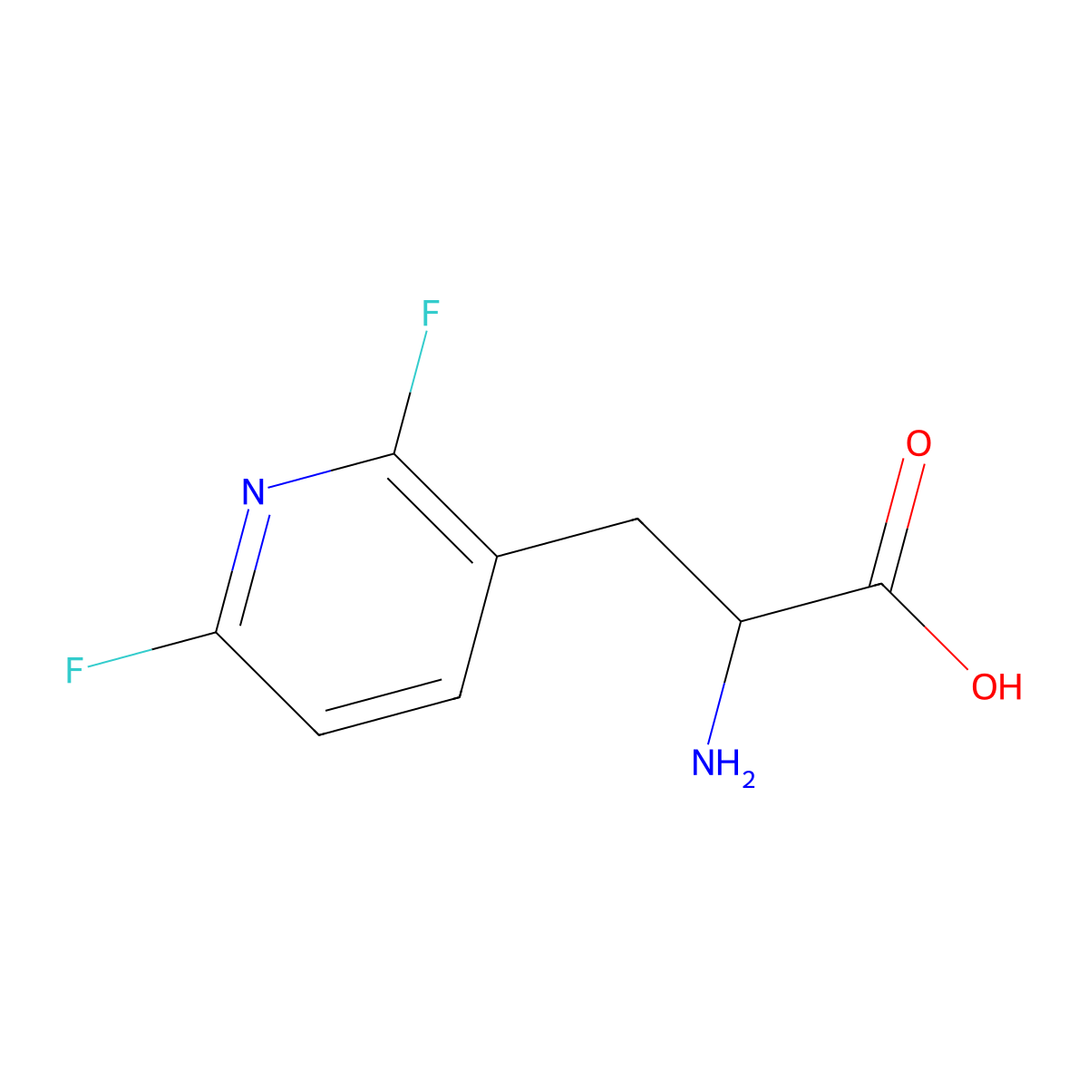 (R)-2-Amino-3-(2,6-difluoropyridin-3-YL)propanoicacid2hcl molecular structure, CAS 1270189-54-2