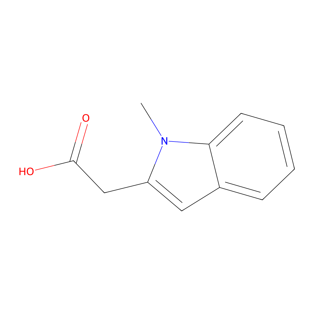 2-(1-Methyl-1H-indol-2-yl)acetic acid molecular structure, CAS 127019-98-1