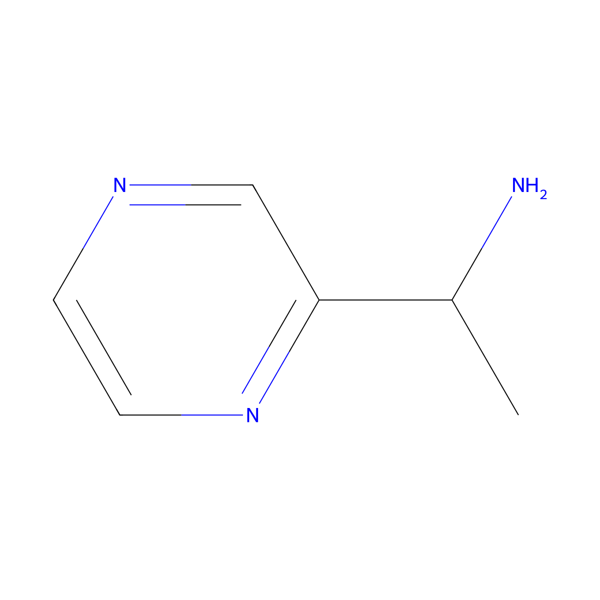 (R)-1-(Pyrazin-2-yl)ethanamine molecular structure, CAS 1270209-27-2