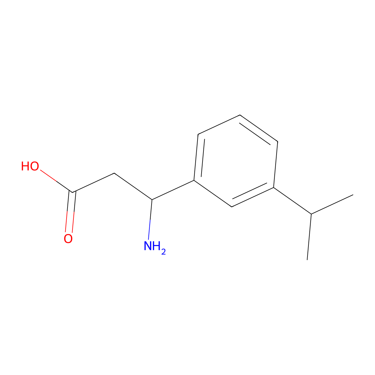 (S)-3-Amino-3-(3-isopropylphenyl)propanoic acid molecular structure, CAS 1270210-02-0