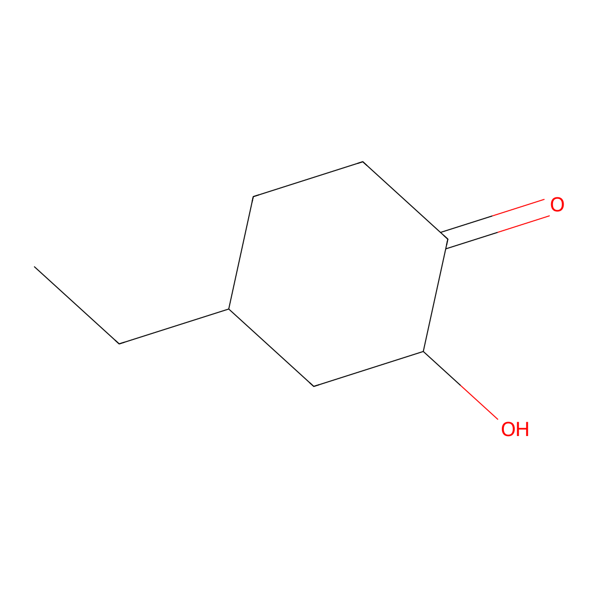 4-Ethyl-2-hydroxycyclohexan-1-one molecular structure, CAS 127023-03-4