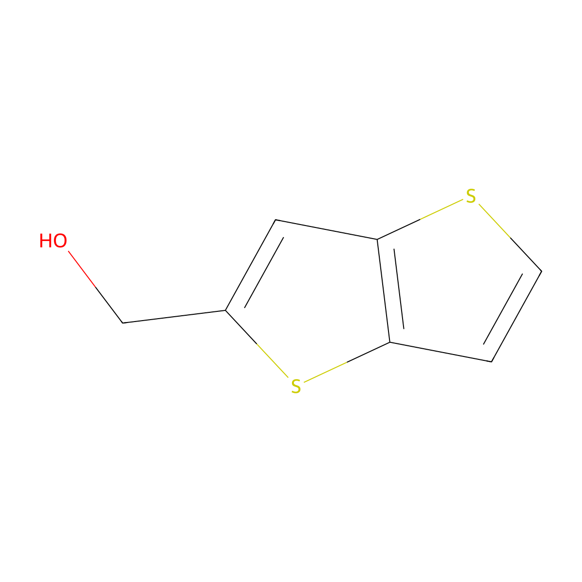 (Thieno(3,2-b)thiophen-2-yl)methanol molecular structure, CAS 127025-34-7