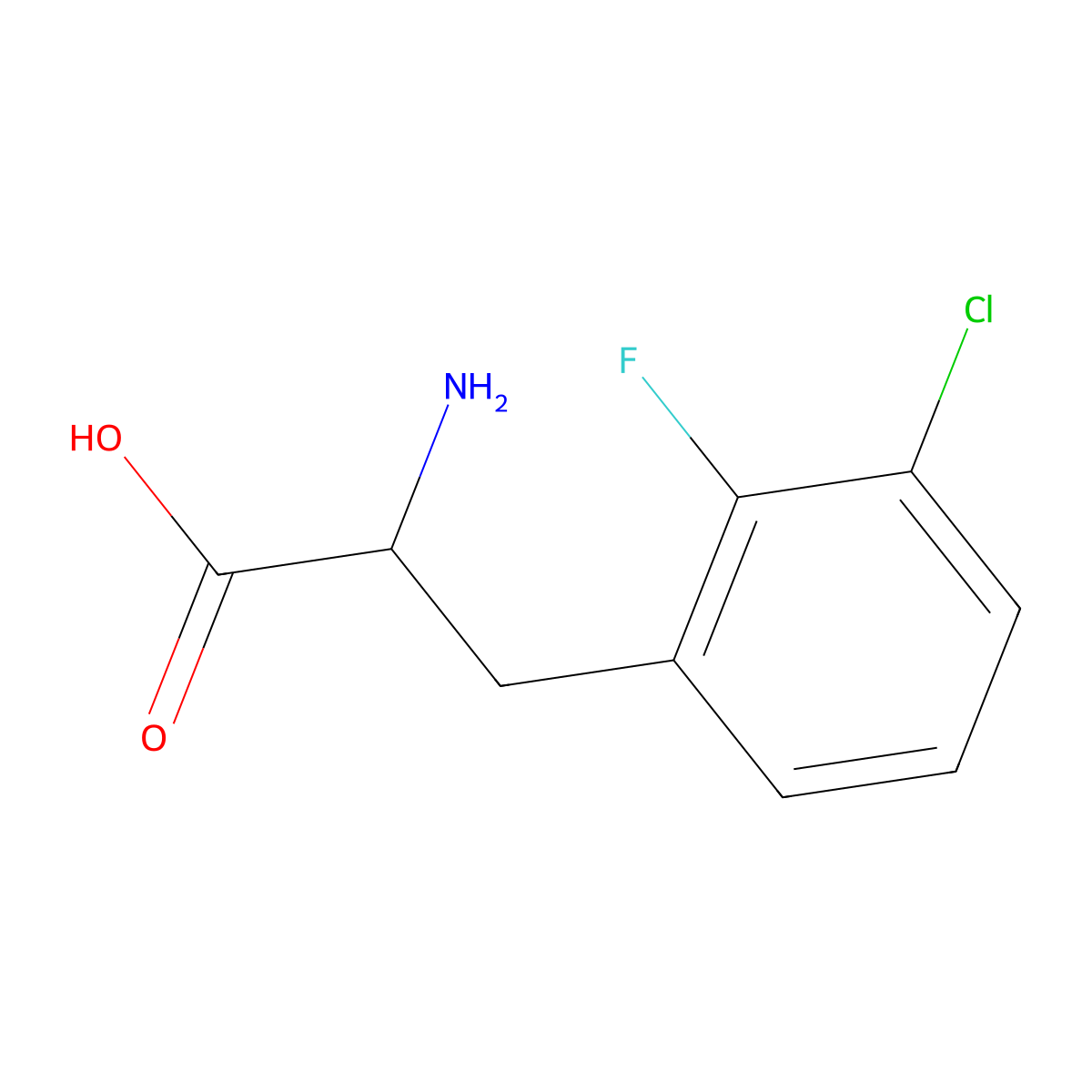 2-Fluoro-3-chloro-D-phenylalanine molecular structure, CAS 1270264-20-4