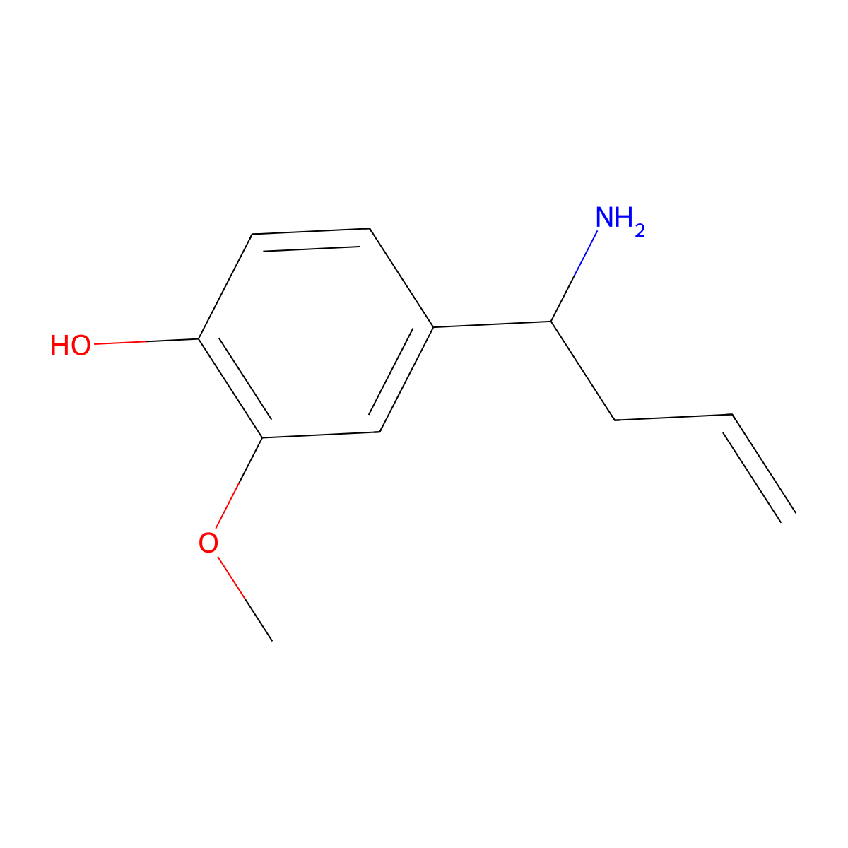 (S)-4-(1-Aminobut-3-en-1-yl)-2-methoxyphenol molecular structure, CAS 1270265-90-1