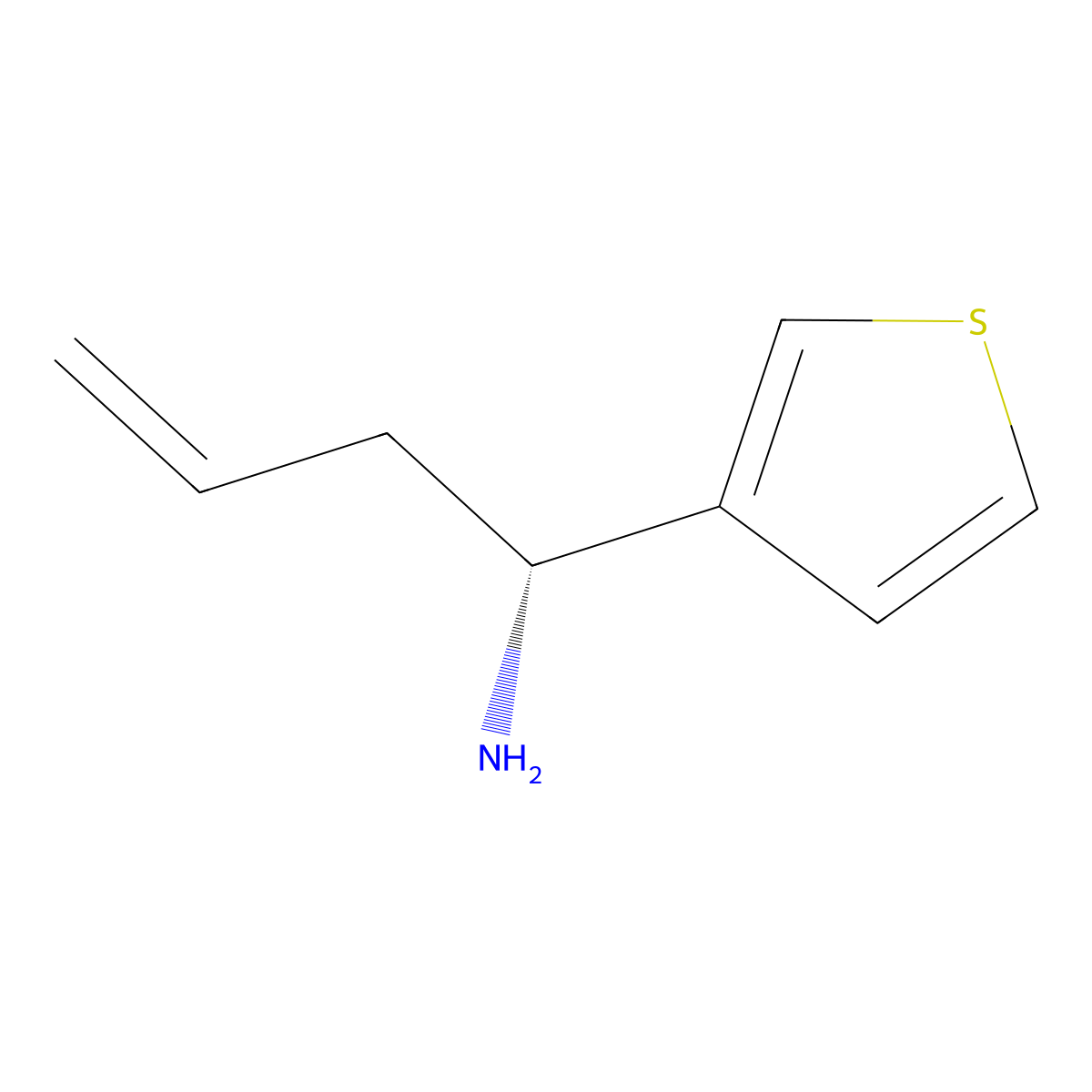 (R)-1-(Thiophen-3-yl)but-3-en-1-amine molecular structure, CAS 1270272-75-7