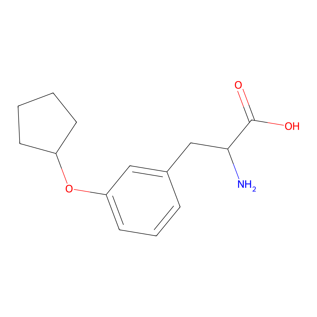 (R)-2-Amino-3-(3-(cyclopentyloxy)phenyl)propanoic acid molecular structure, CAS 1270277-40-1