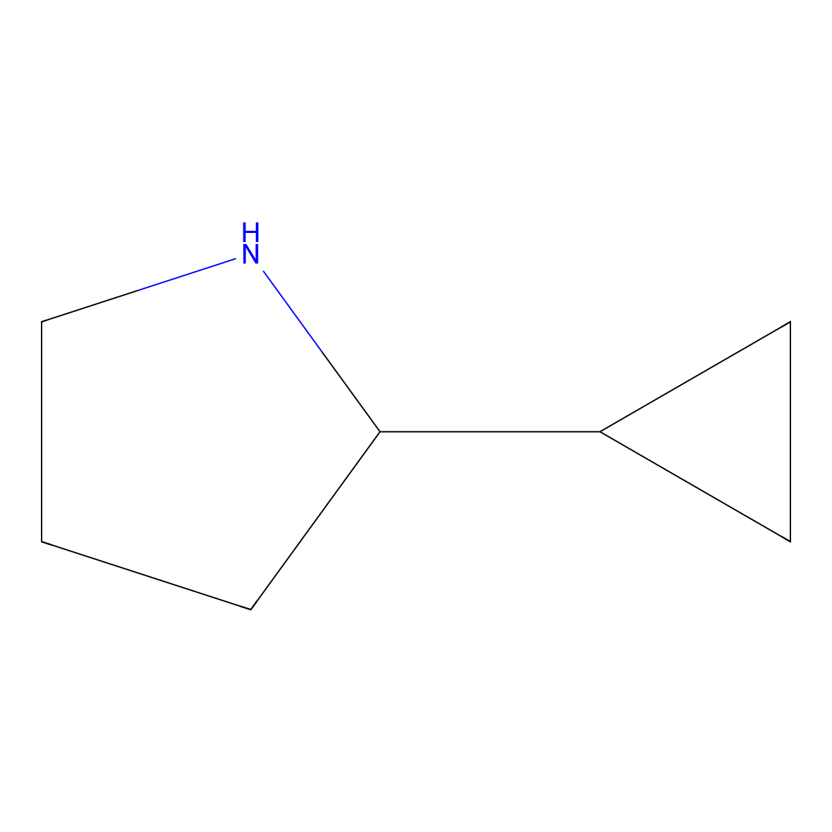(S)-2-cyclopropylpyrrolidine molecular structure, CAS 1270277-49-0