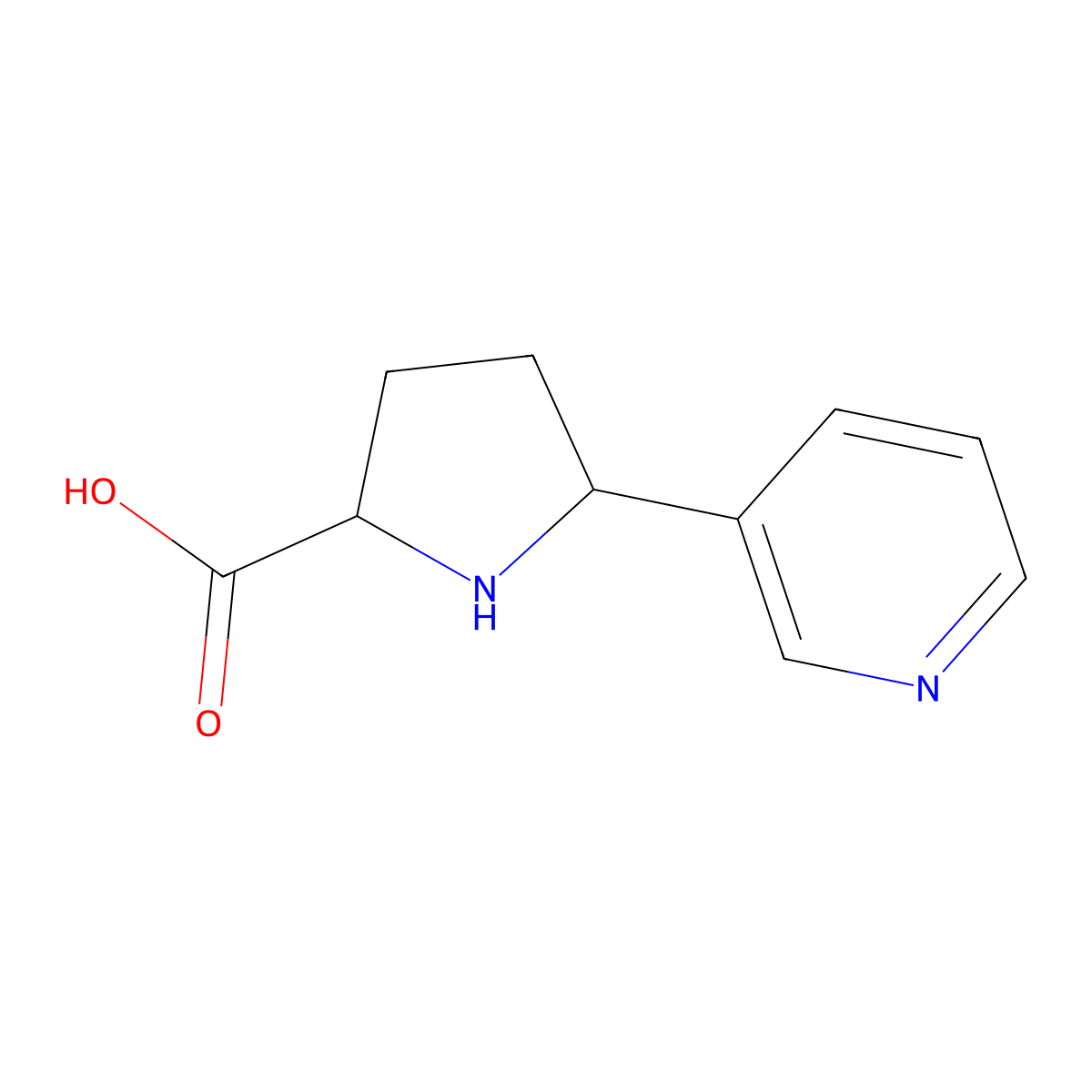 (2S,5R)-5-(Pyridin-3-yl)pyrrolidine-2-carboxylic acid molecular structure, CAS 1270277-61-6