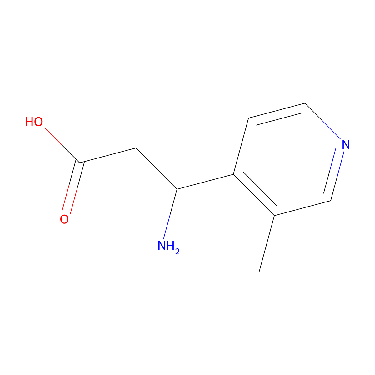 (3S)-3-Amino-3-(3-methylpyridin-4-YL)propanoic acid molecular structure, CAS 1270279-24-7