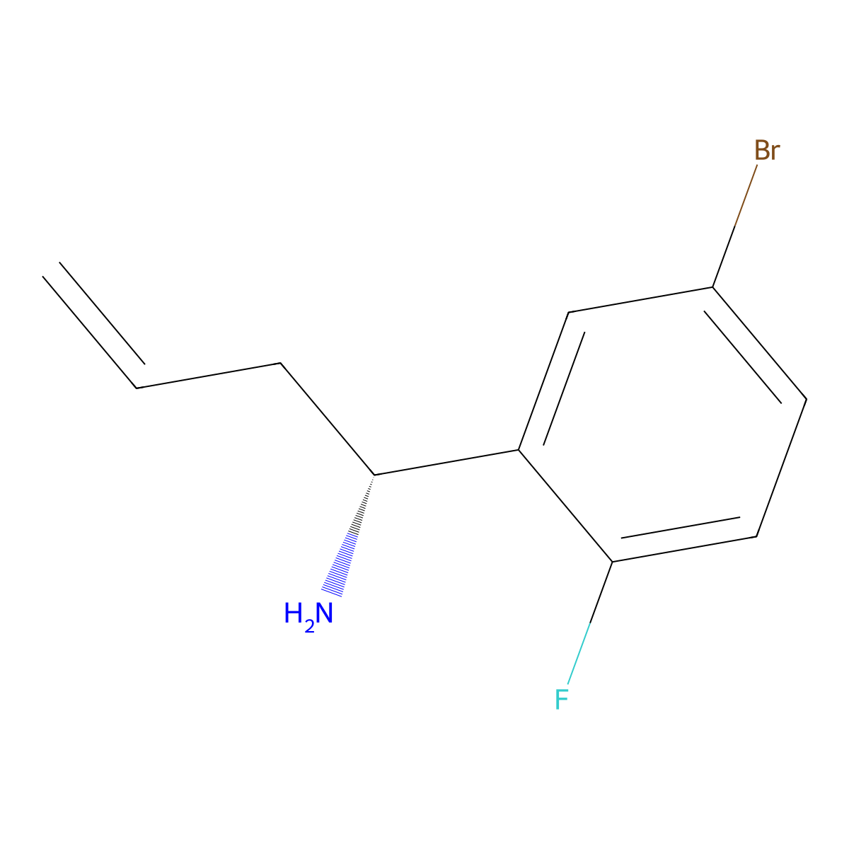 (R)-1-(5-Bromo-2-fluorophenyl)but-3-EN-1-amine molecular structure, CAS 1270281-48-5