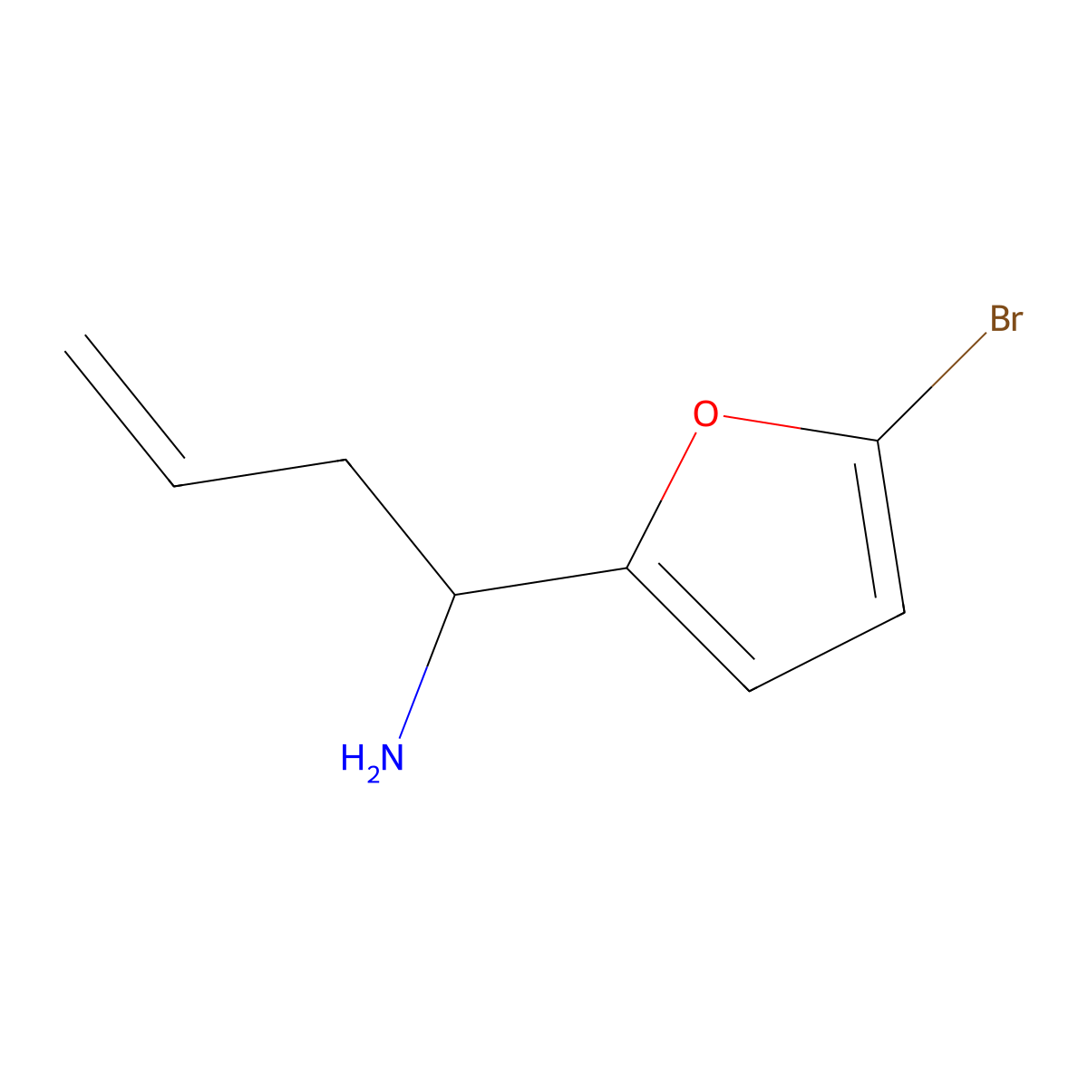 (R)-1-(5-Bromofuran-2-yl)but-3-en-1-amine molecular structure, CAS 1270282-66-0