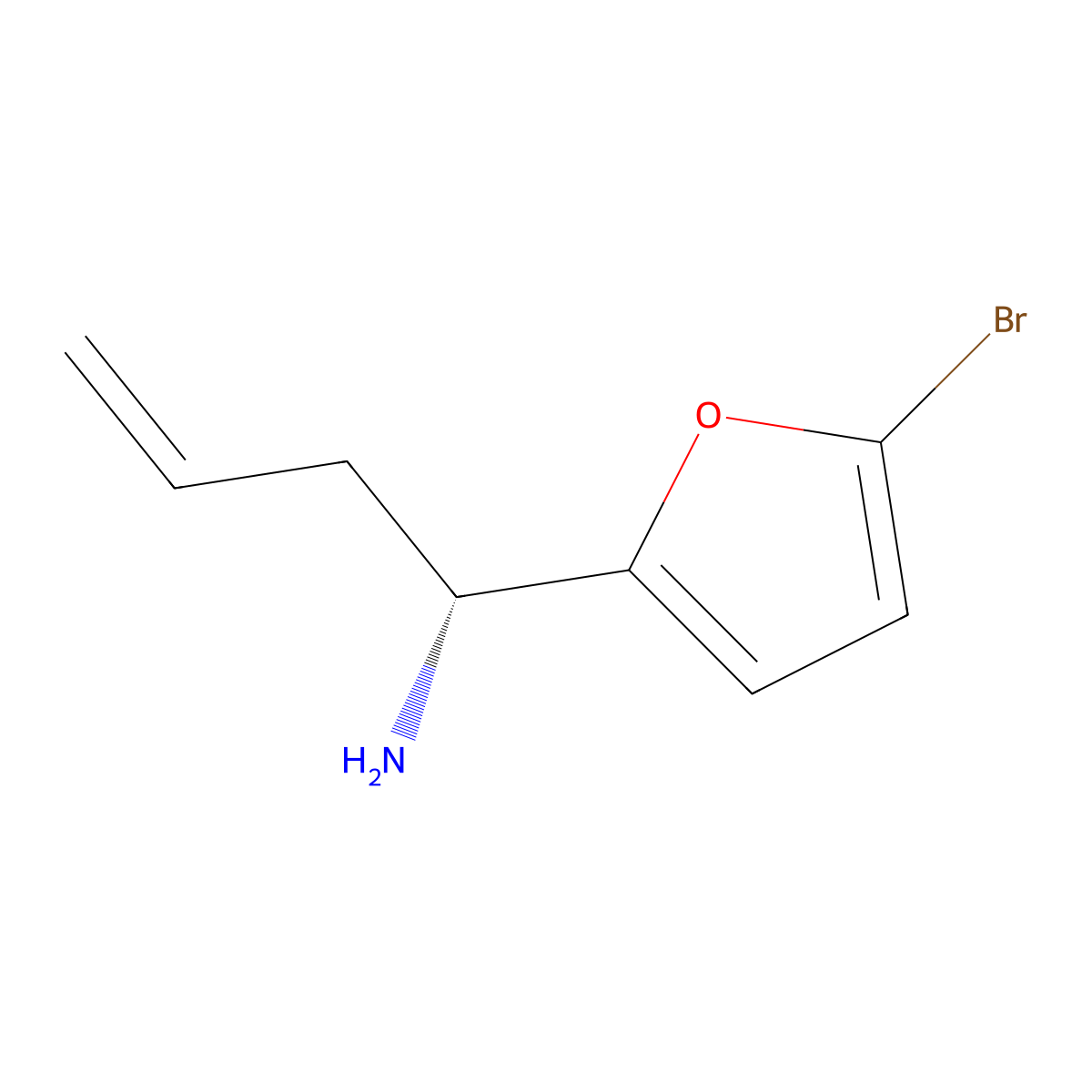 (R)-1-(5-Bromofuran-2-yl)but-3-en-1-amine molecular structure, CAS 1270282-66-0