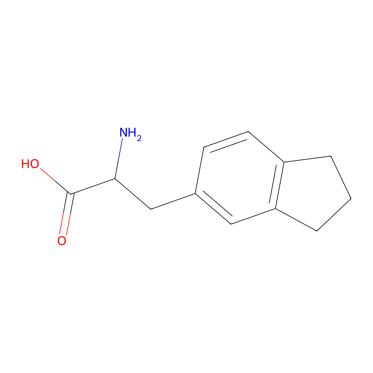 (2S)-2-amino-3-(2,3-dihydro-1H-inden-5-yl)propanoic acid molecular structure, CAS 1270283-38-9