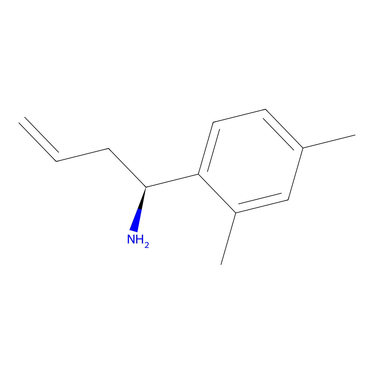 (S)-1-(2,4-Dimethylphenyl)but-3-en-1-amine molecular structure, CAS 1270285-54-5