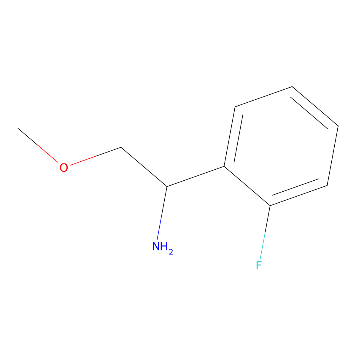 (S)-1-(2-Fluorophenyl)-2-methoxyethan-1-amine molecular structure, CAS 1270288-22-6