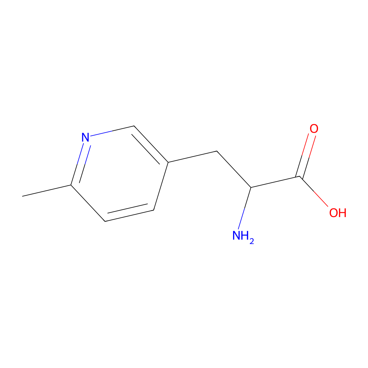 (2S)-2-amino-3-(6-methylpyridin-3-yl)propanoic acid molecular structure, CAS 1270288-73-7