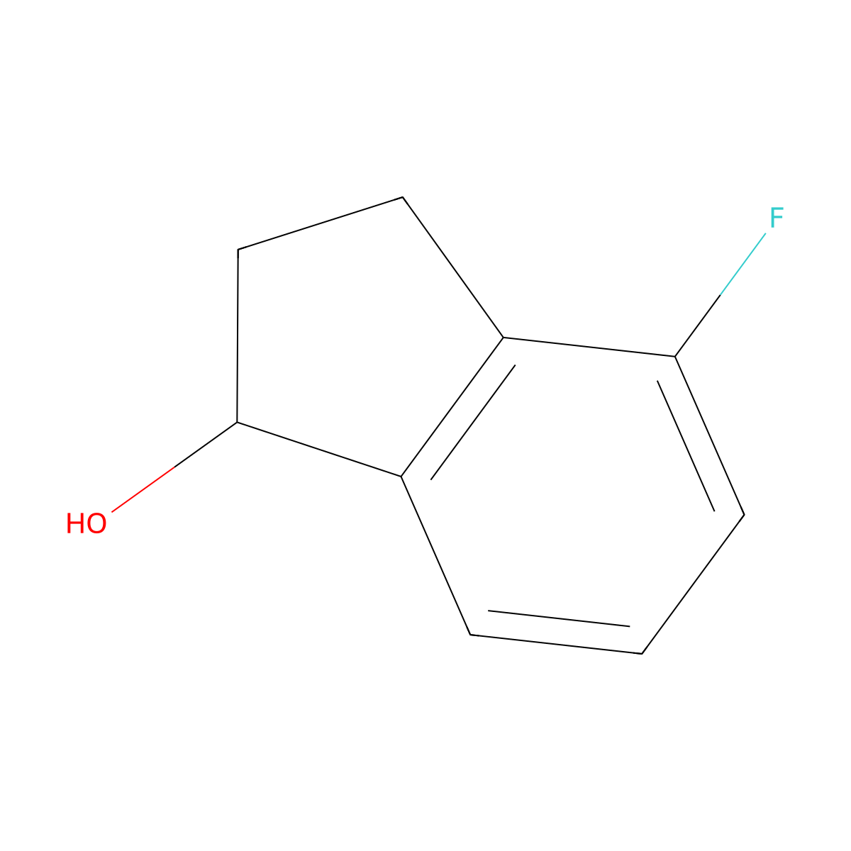 (1S)-4-fluoro-2,3-dihydro-1H-inden-1-ol molecular structure, CAS 1270289-99-0