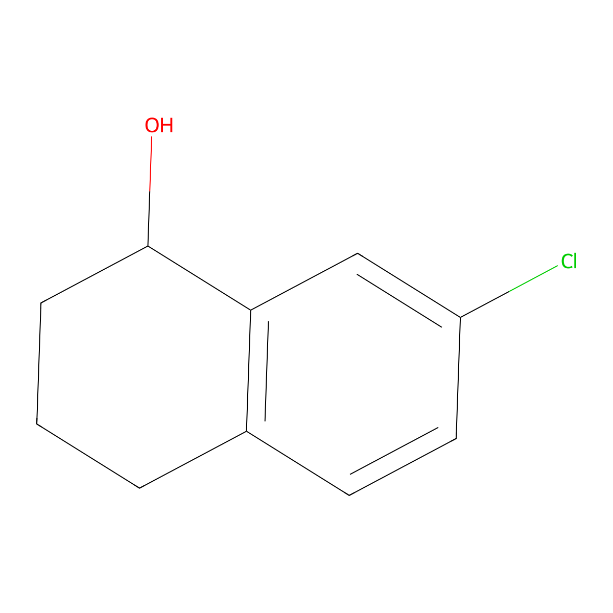 (1S)-7-chloro-1,2,3,4-tetrahydronaphthalen-1-ol molecular structure, CAS 1270290-33-9