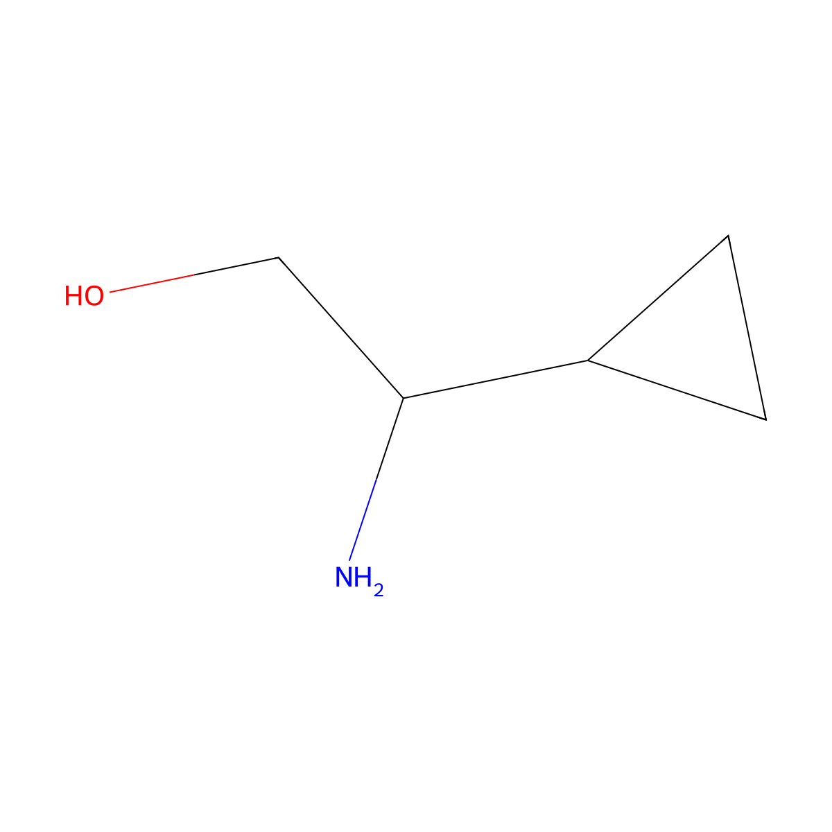 (R)-2-amino-2-cyclopropylethanol molecular structure, CAS 1270290-36-2