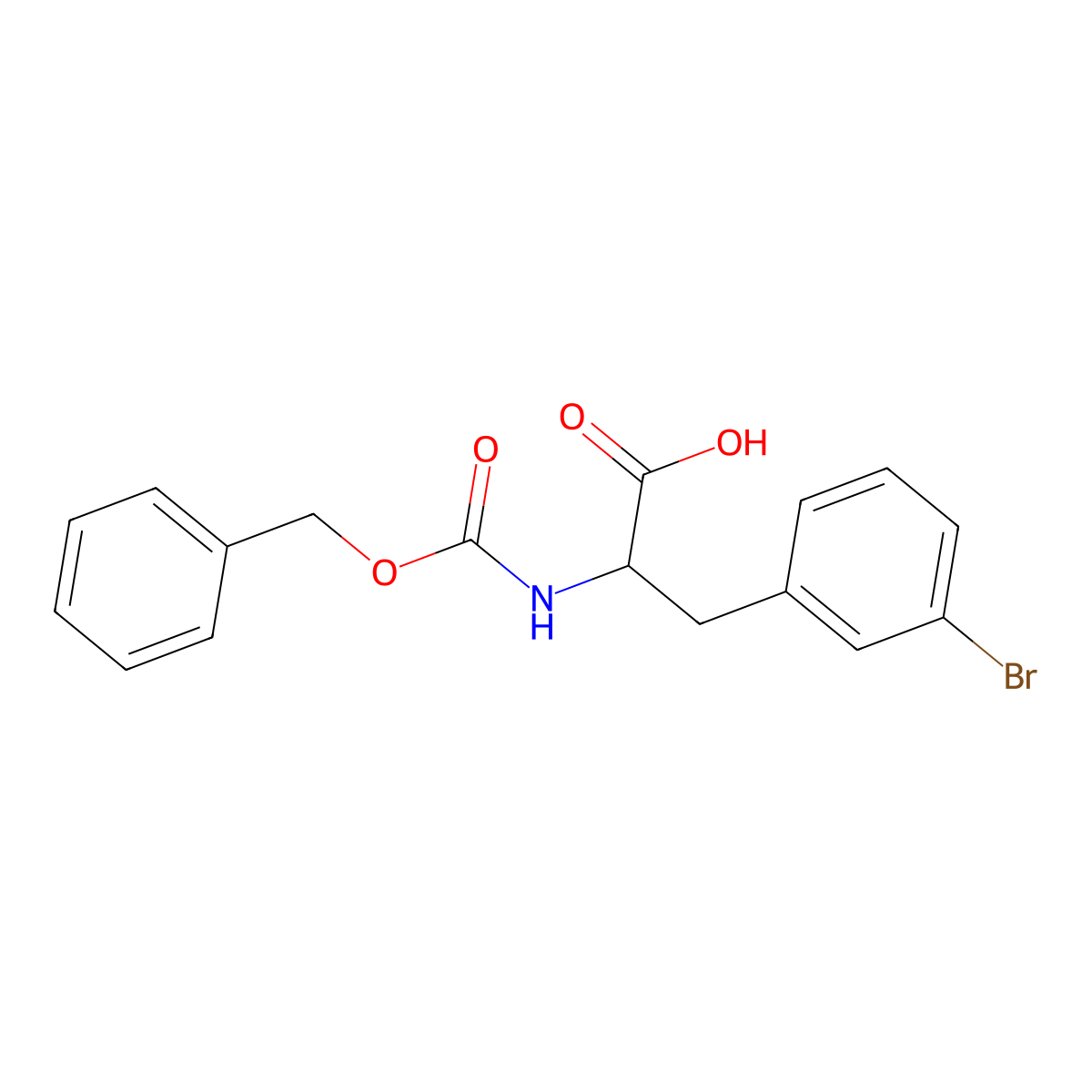 (2S)-2-{[(benzyloxy)carbonyl]amino}-3-(3-bromophenyl)propanoic acid molecular structure, CAS 1270290-72-6